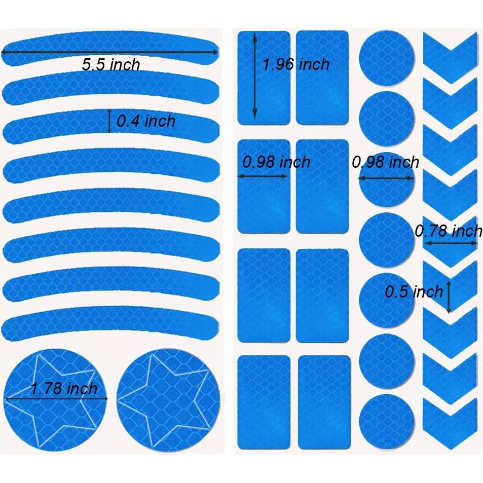 Calcomanías Reflectantes Leasinder 55 Pcs Seguridad Nocturna