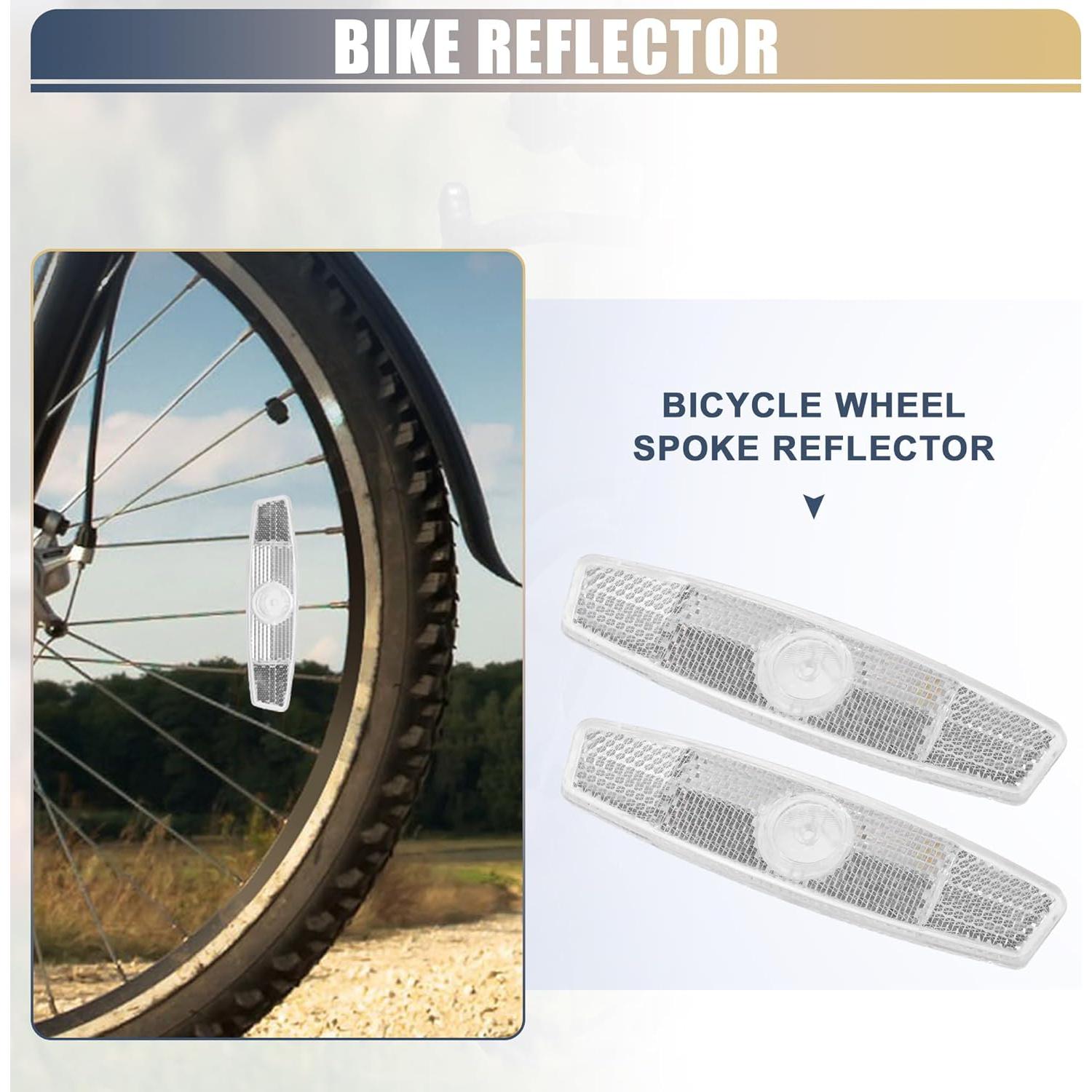 Reflectores de Bicicleta X AUTOHAUX 4 Pcs ABS Blanco 11.4x2.8cm