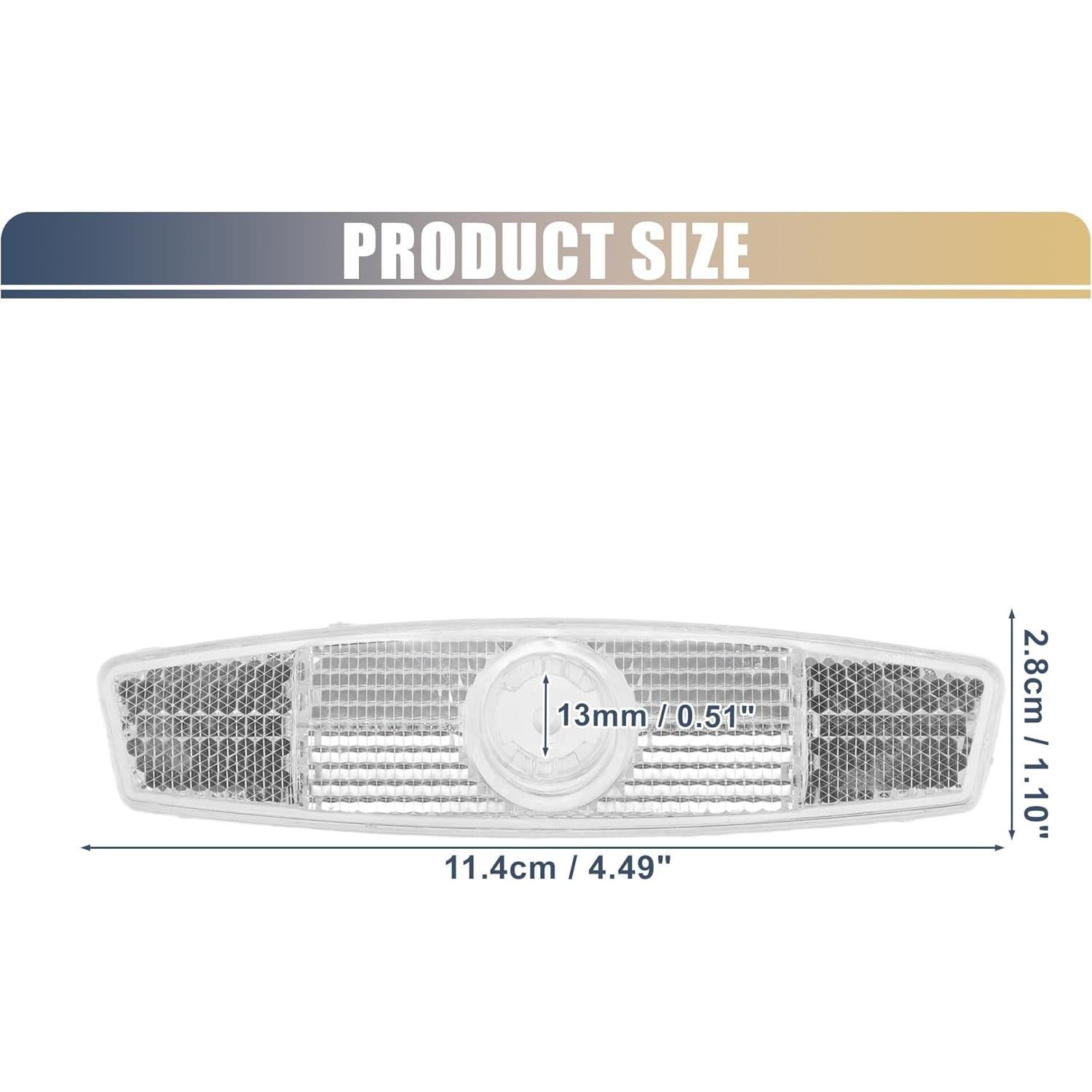 Reflectores de Bicicleta X AUTOHAUX 4 Pcs ABS Blanco 11.4x2.8cm