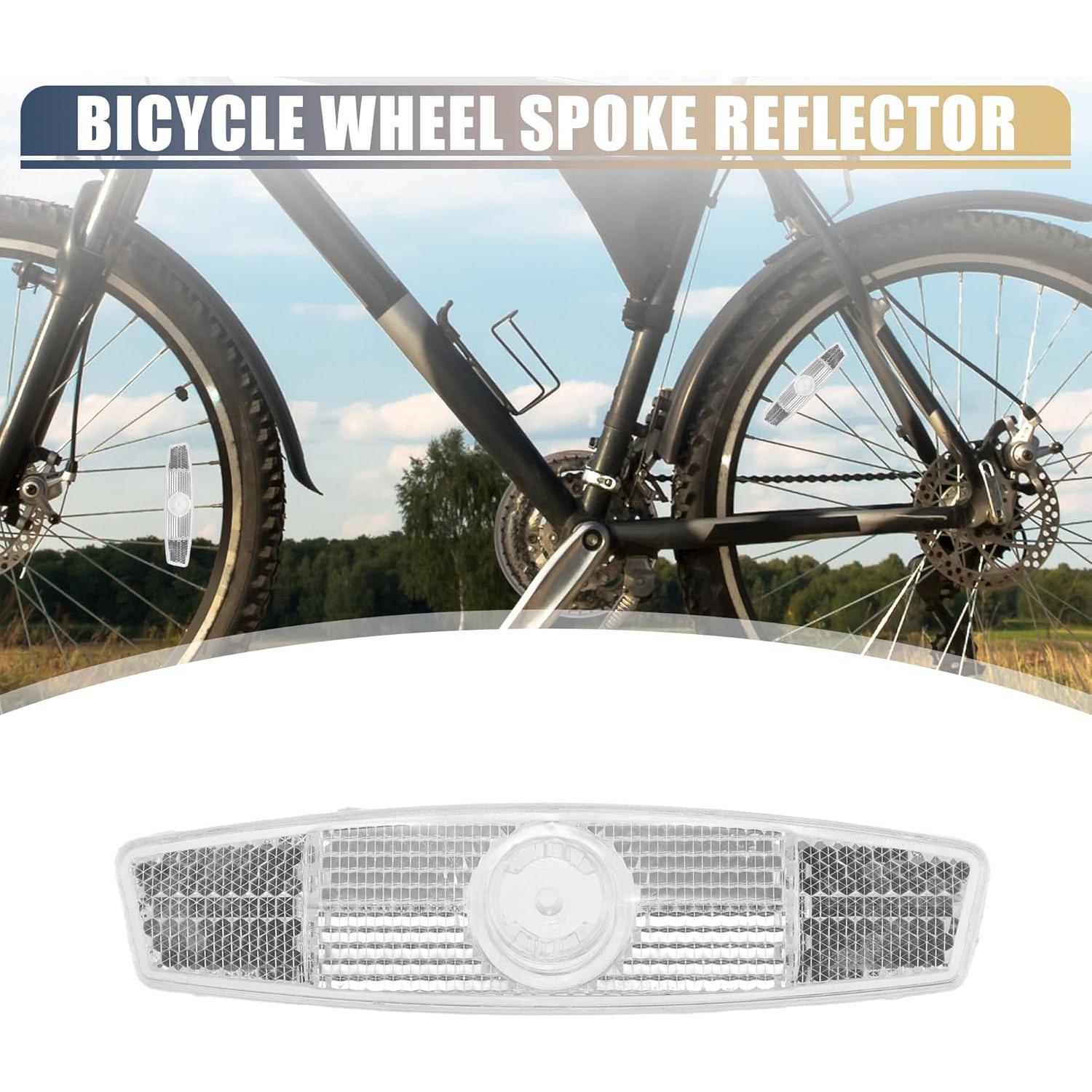 Reflectores de Bicicleta X AUTOHAUX 4 Pcs ABS Blanco 11.4x2.8cm