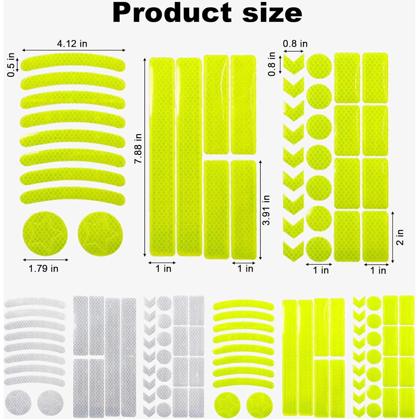 Juego de 80 Pegatinas Reflectantes Qoyapow para Bicicletas