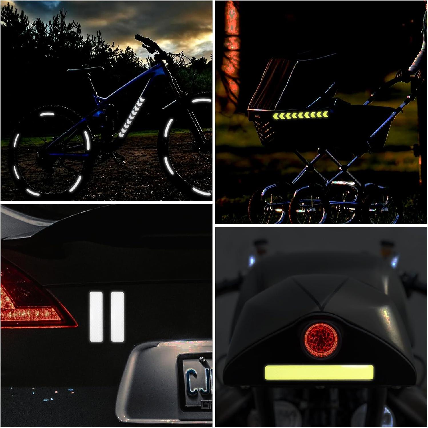 Juego de 80 Pegatinas Reflectantes Qoyapow para Bicicletas