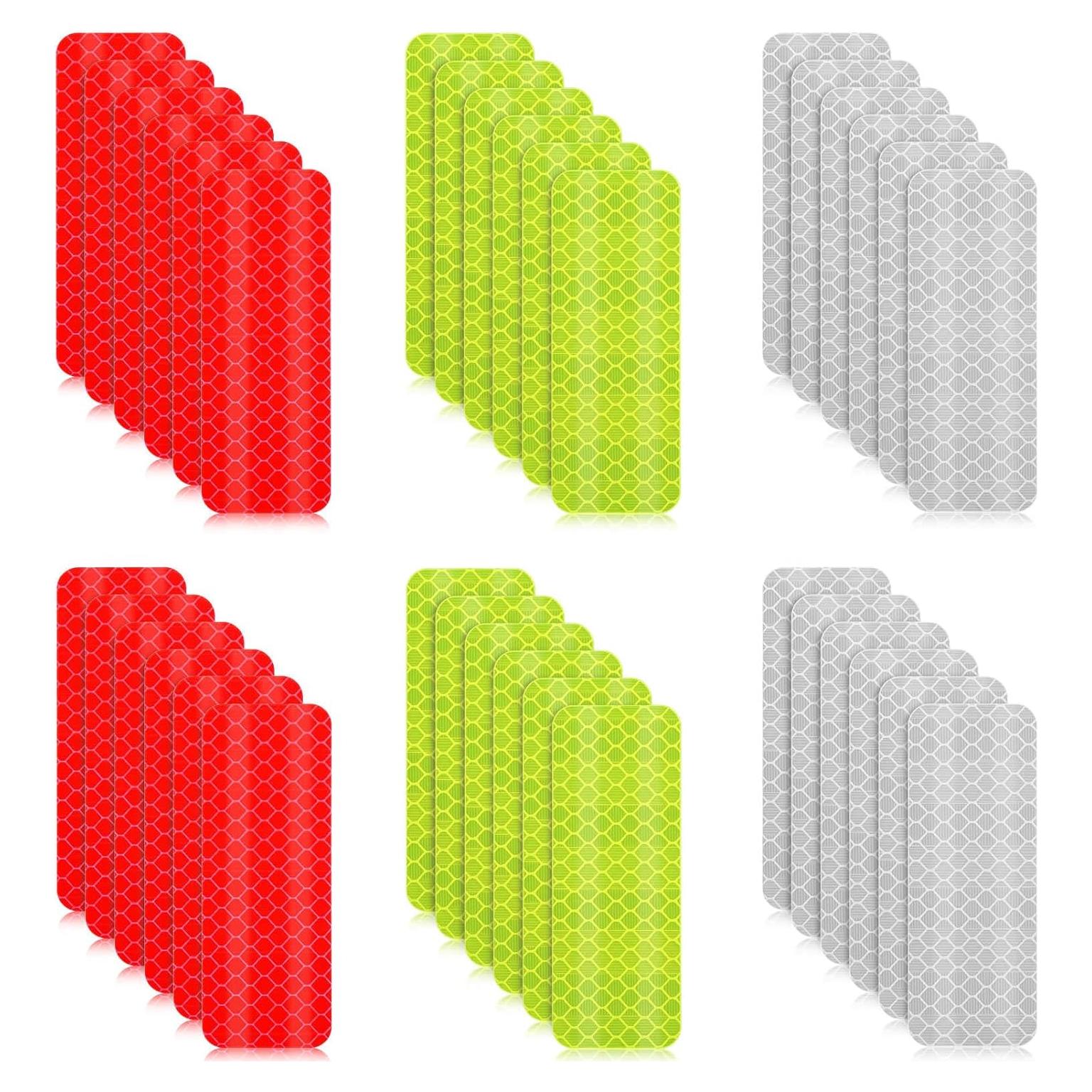 30 Calcomanías Reflectantes de Advertencia Numyew 3x8 cm