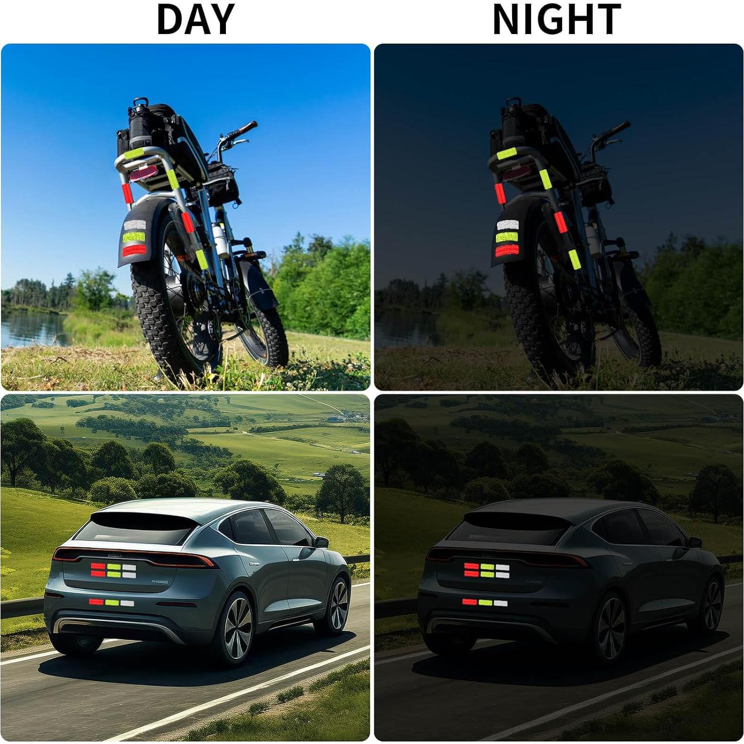 30 Calcomanías Reflectantes de Advertencia Numyew 3x8 cm