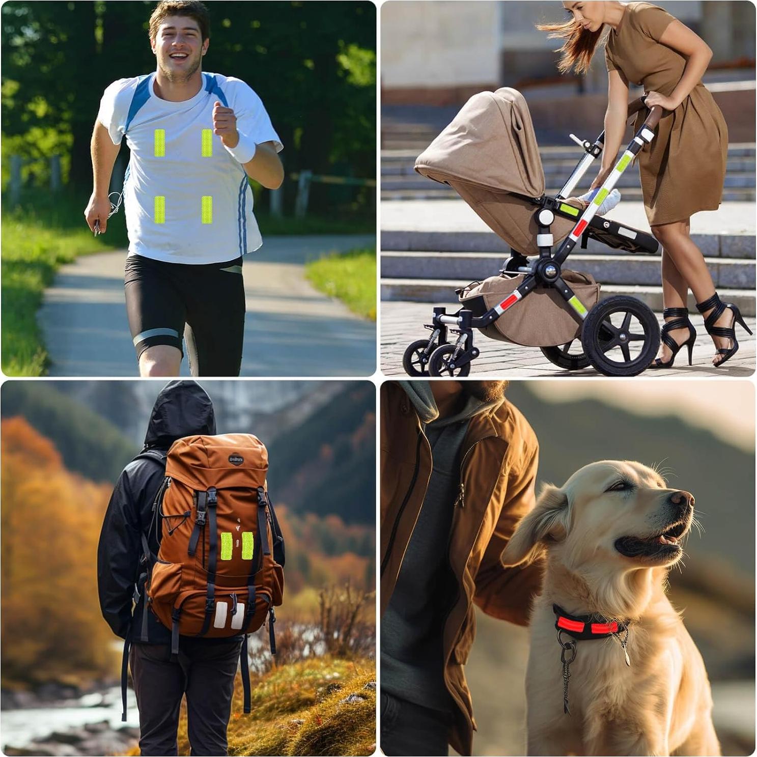 30 Calcomanías Reflectantes de Advertencia Numyew 3x8 cm