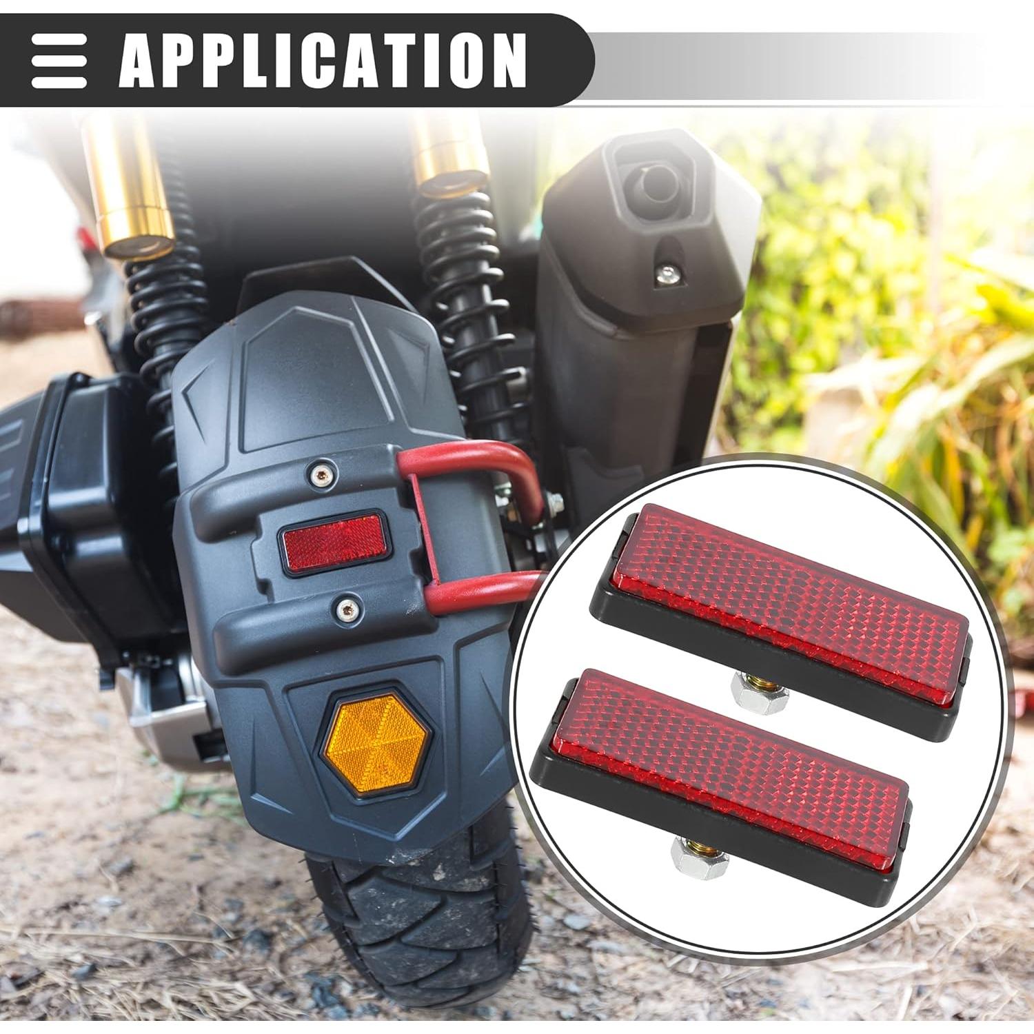 Soporte Reflector Universal Motocicleta Motoforti M5x0.8 Rojo