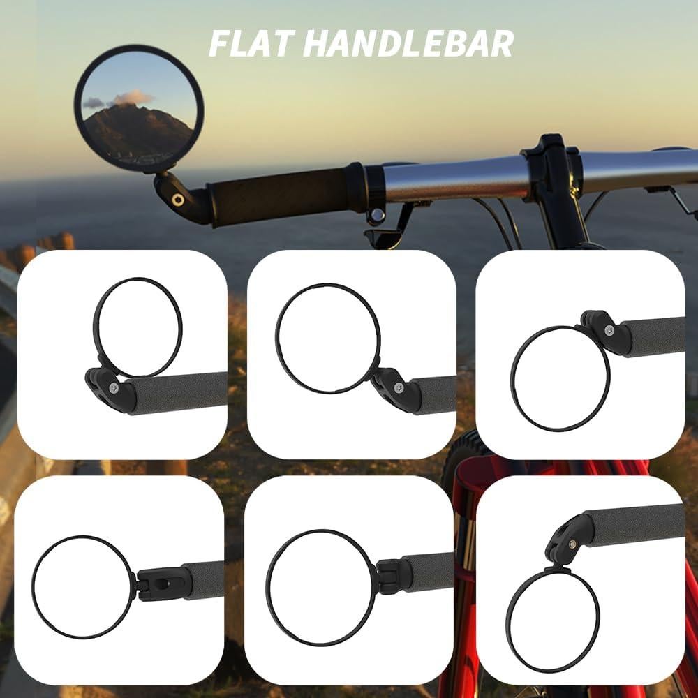 Espejo Retrovisor de Bicicleta BriskMore 76mm Convexo HD