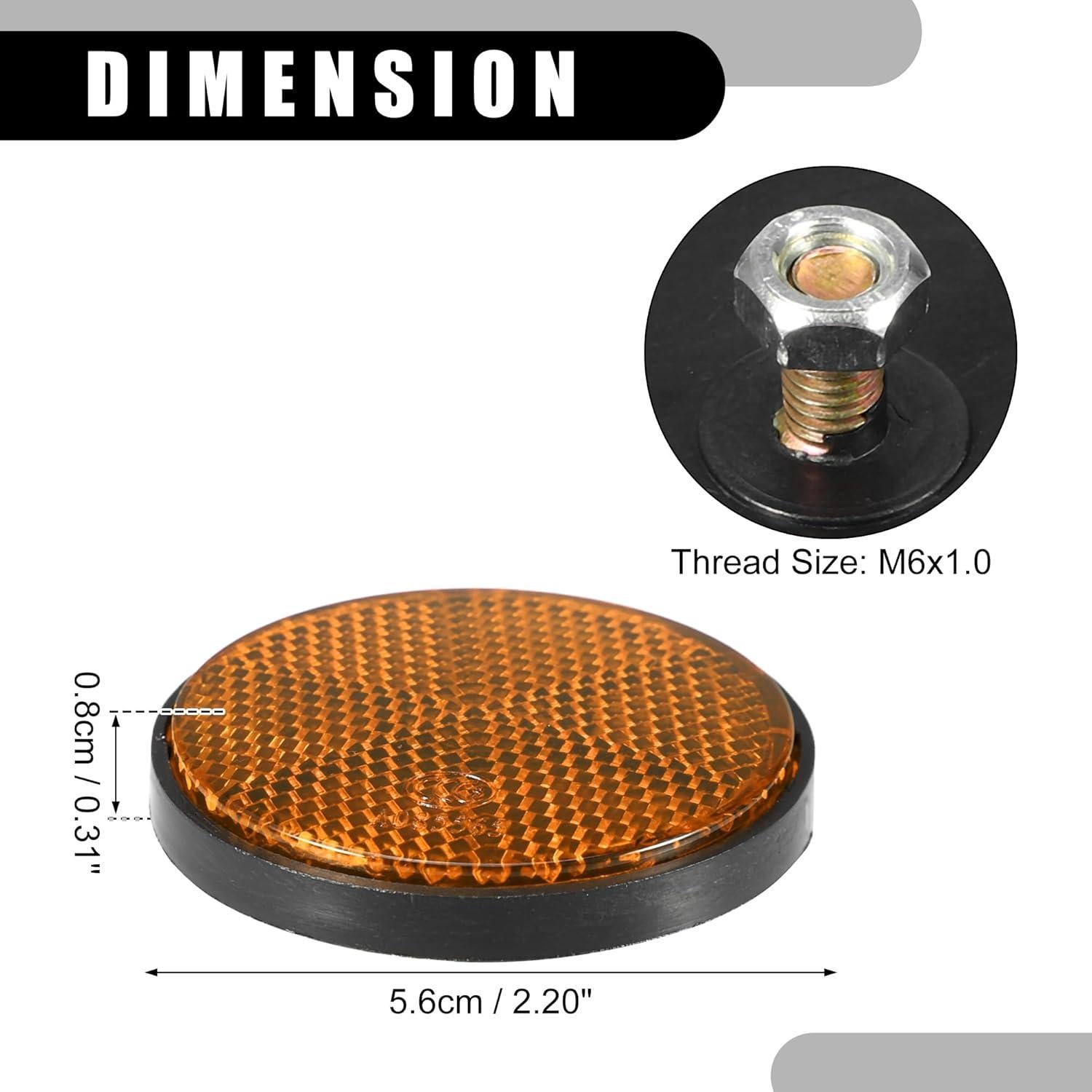 Reflectores Universales para Motocicleta Partuto - 6 Pcs Naranja