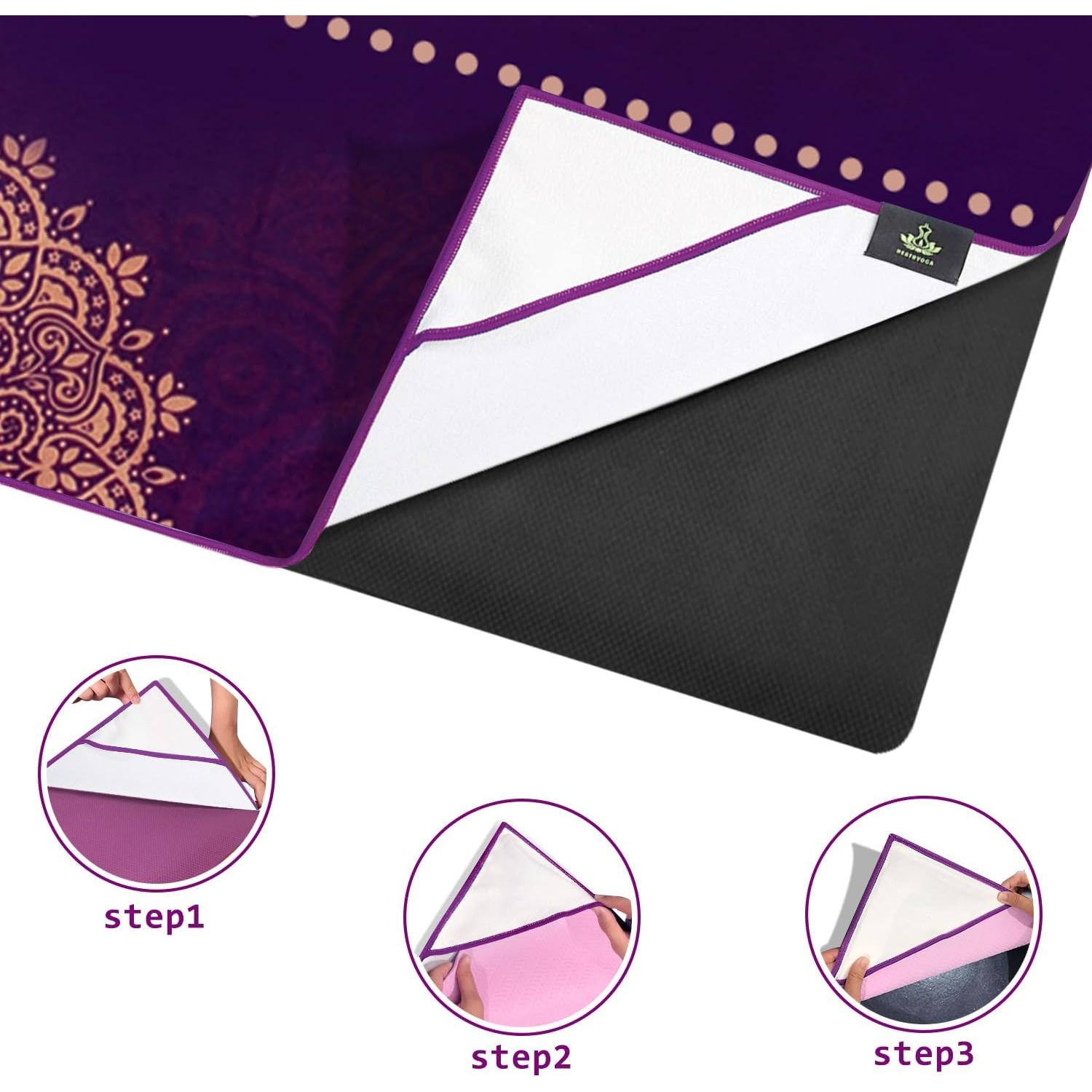 Toalla de Yoga Antideslizante Heathyoga 183x66cm Microfibra