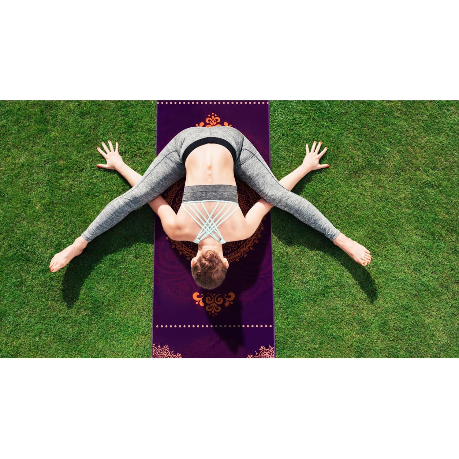 Toalla de Yoga Antideslizante Heathyoga 183x66cm Microfibra