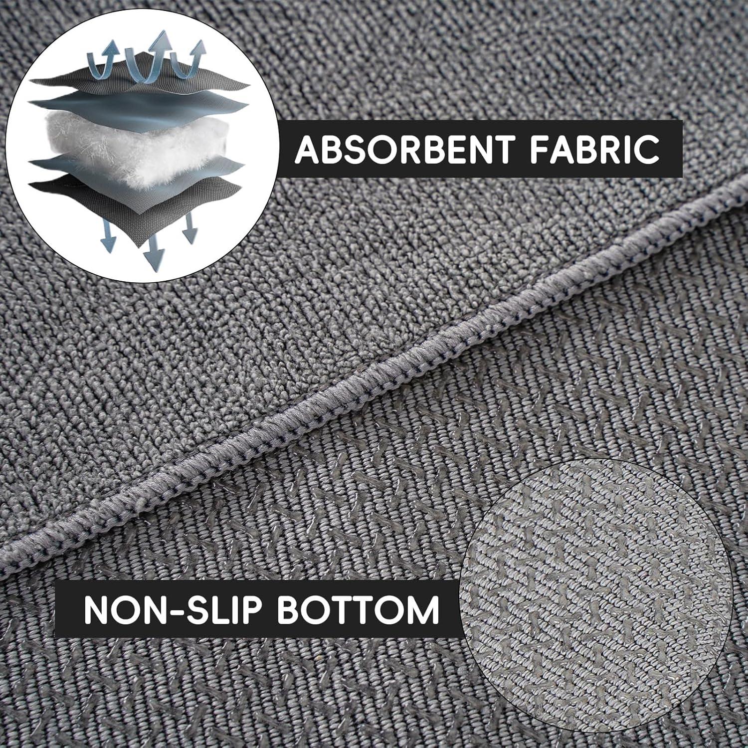 Hot Yoga Towel, Yoga Mat Towels for Hot Yoga Non Slip Yoga Towels 72''X24.8'' with Grip Dots Cooling Towel Sweat Absorbent Microfiber Pilates Towel for Bikram Exercise and Fitness (Gray)