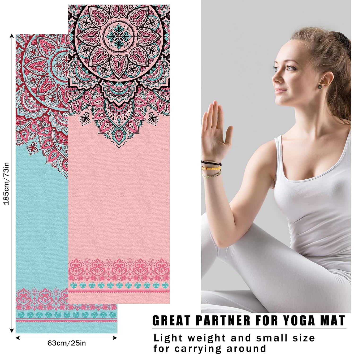 Toalla de Yoga Antideslizante Tudomro 2 Pcs 185x63 cm Microfibra