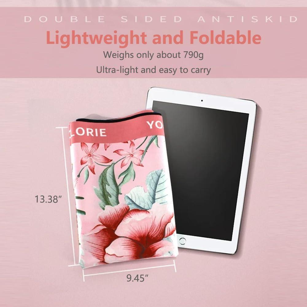 Toalla de Yoga Yagizaai Rosa Floral Antideslizante 182.88x67.78cm
