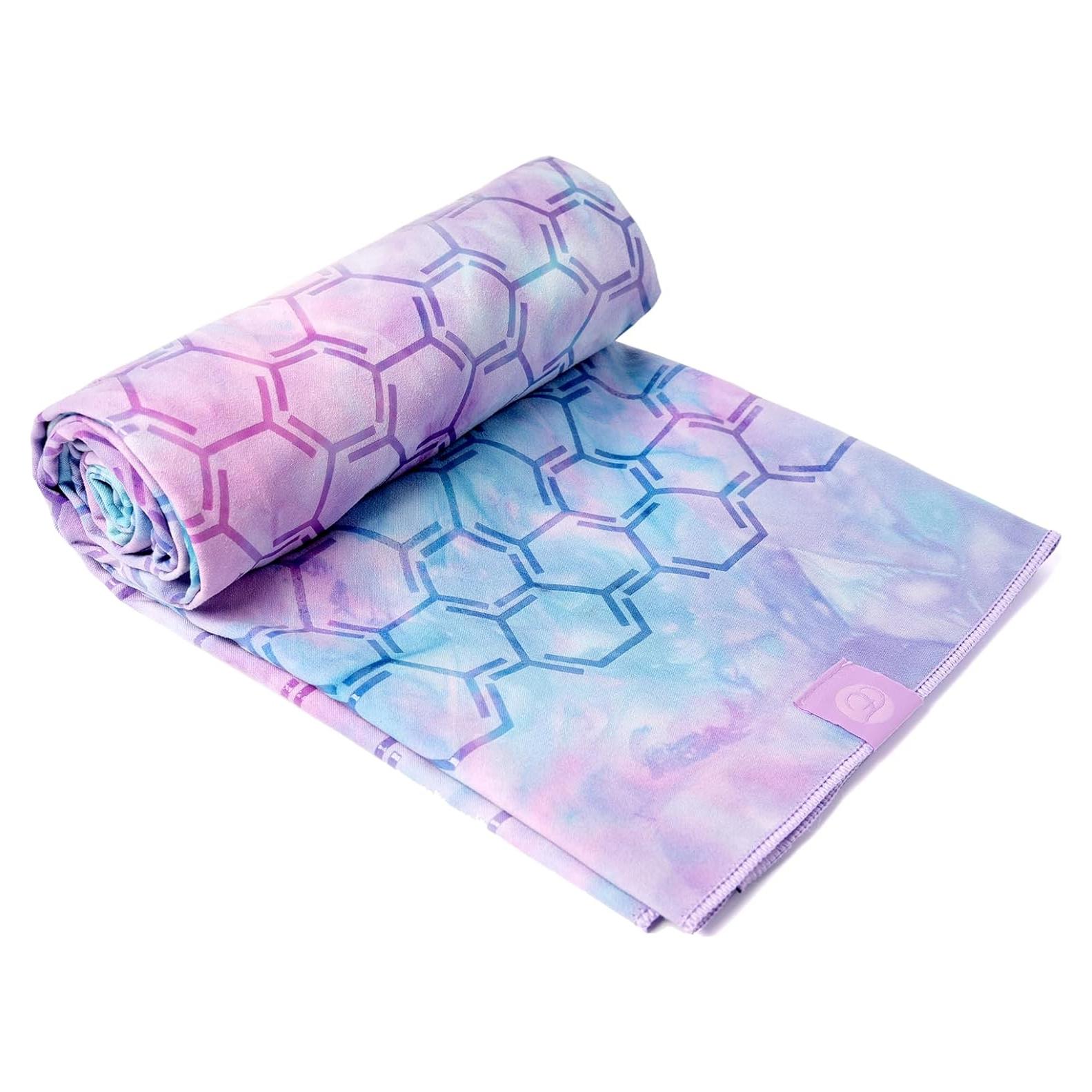 Toalla de Yoga Eunzel Antideslizante Microfibra 67x183cm Púrpura