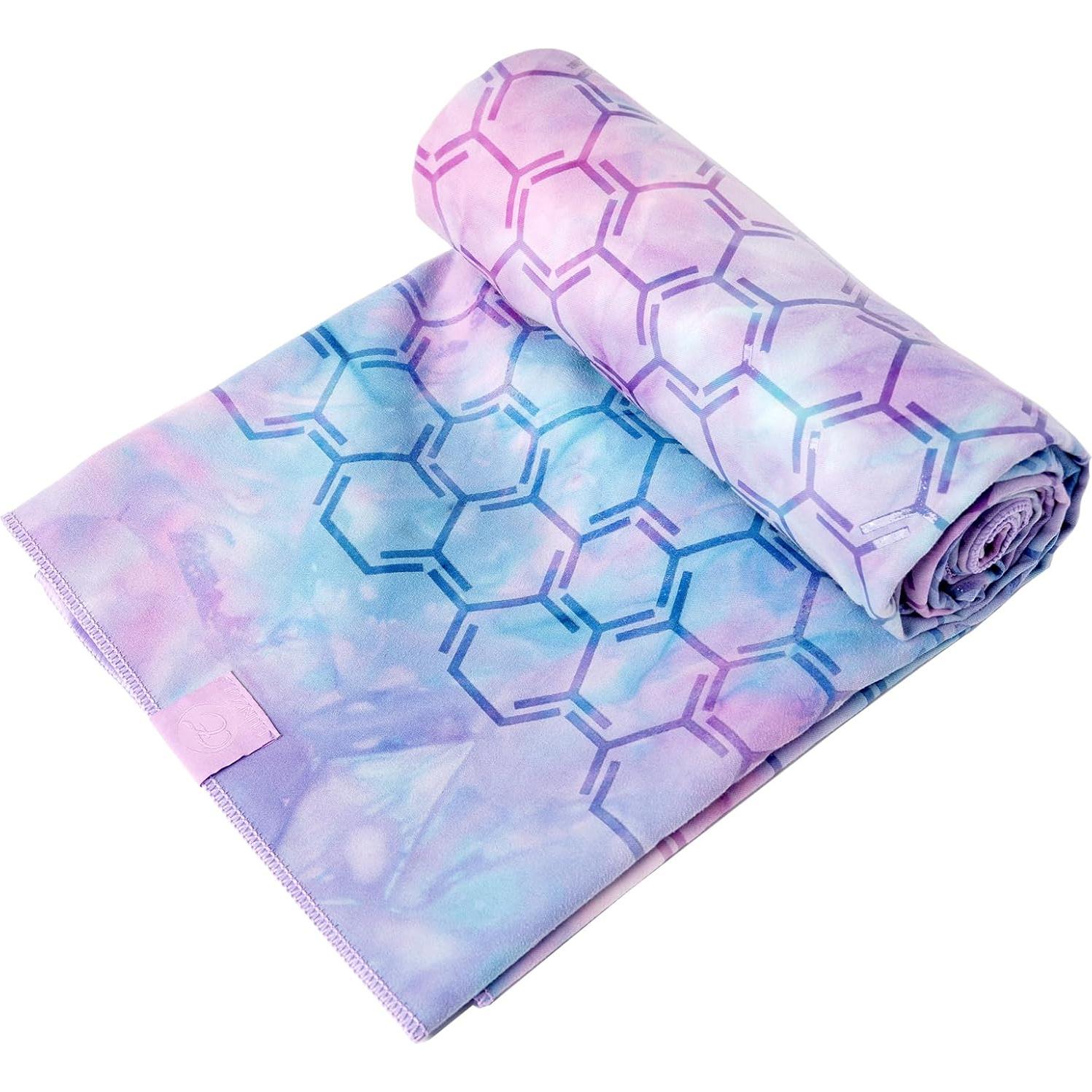 Toalla de Yoga Eunzel Antideslizante Microfibra 67x183cm Púrpura