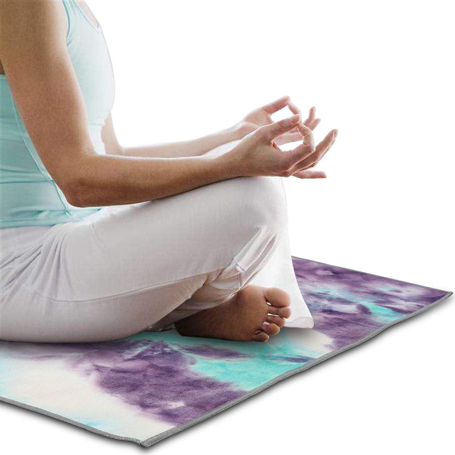 Toalla de Yoga Antideslizante Pefi 183x61 cm Microfibra Verde/Rosa