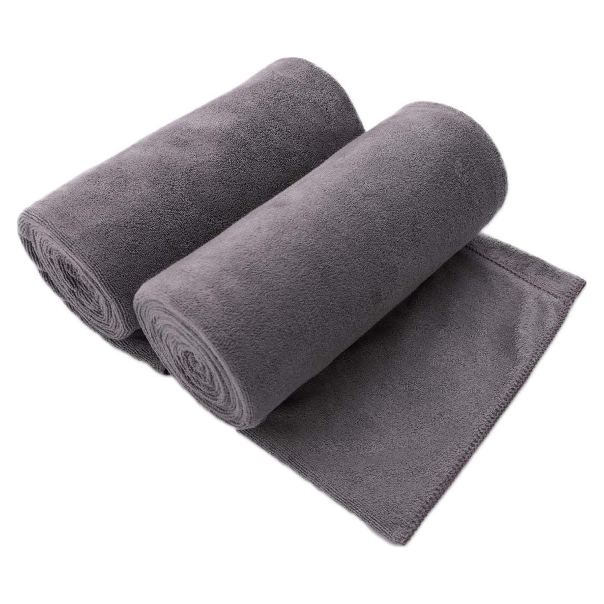 Toalla de Baño Microfibra JML 2 Piezas 76x152 cm Gris