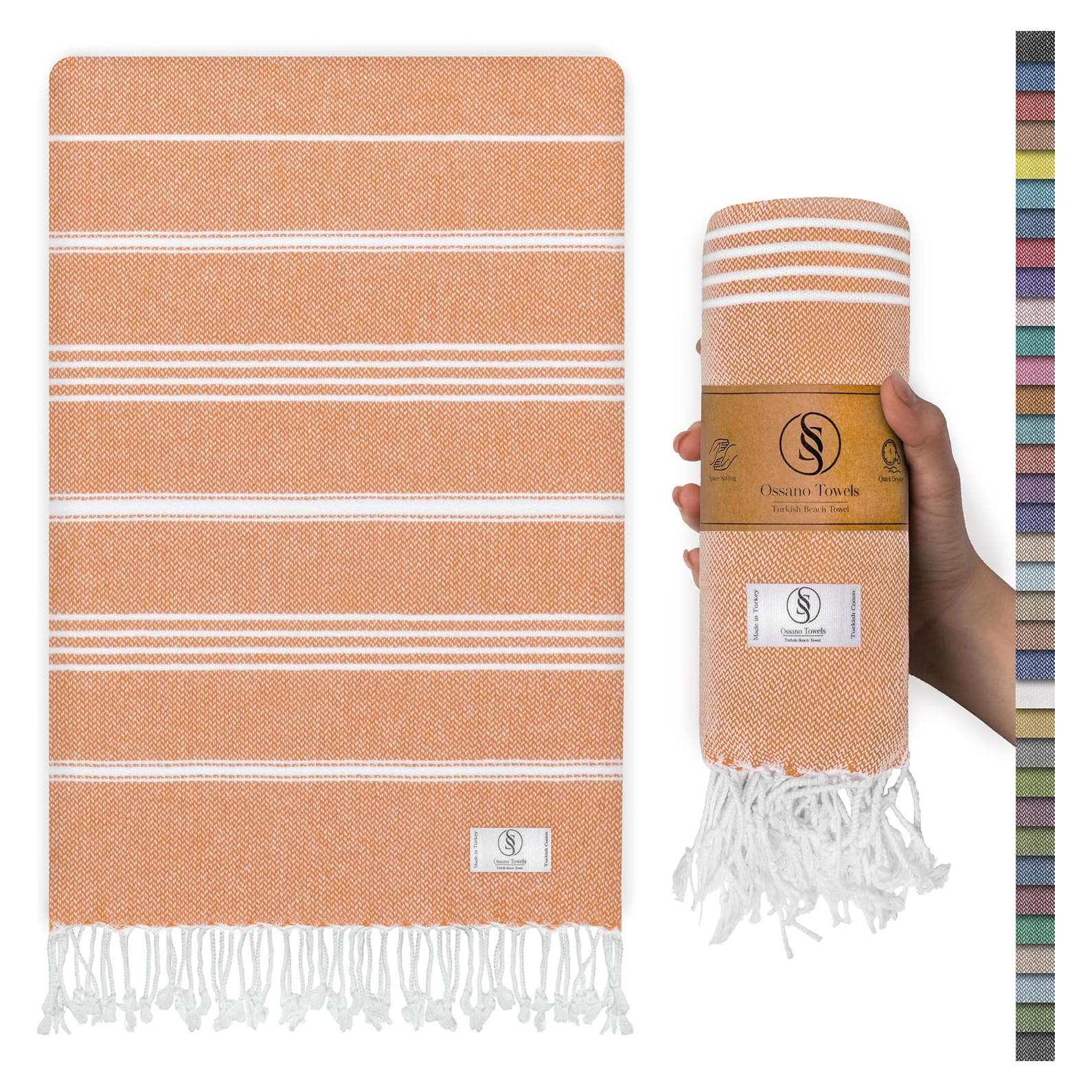 Toalla de Playa Ossano Salmón Extra Grande 99x180 cm Secado Rápido