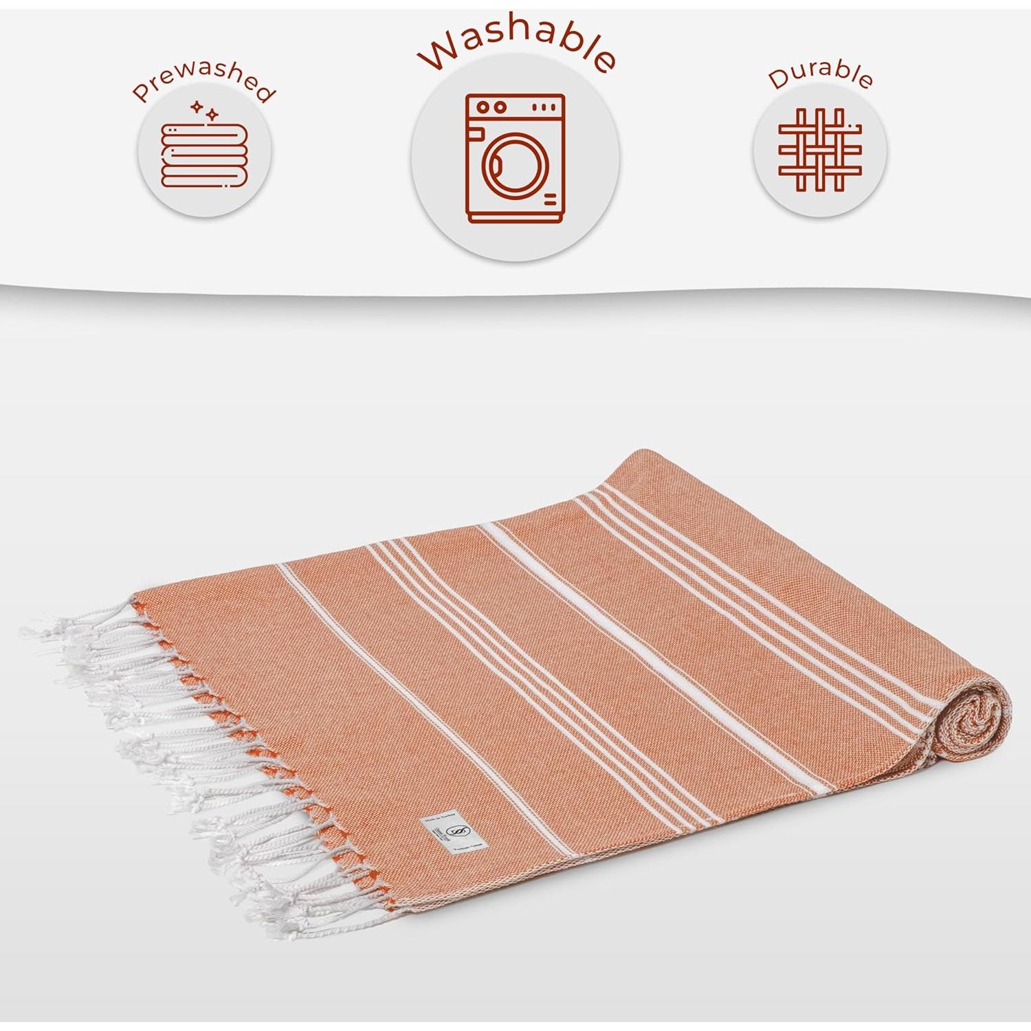 Toalla de Playa Ossano Salmón Extra Grande 99x180 cm Secado Rápido