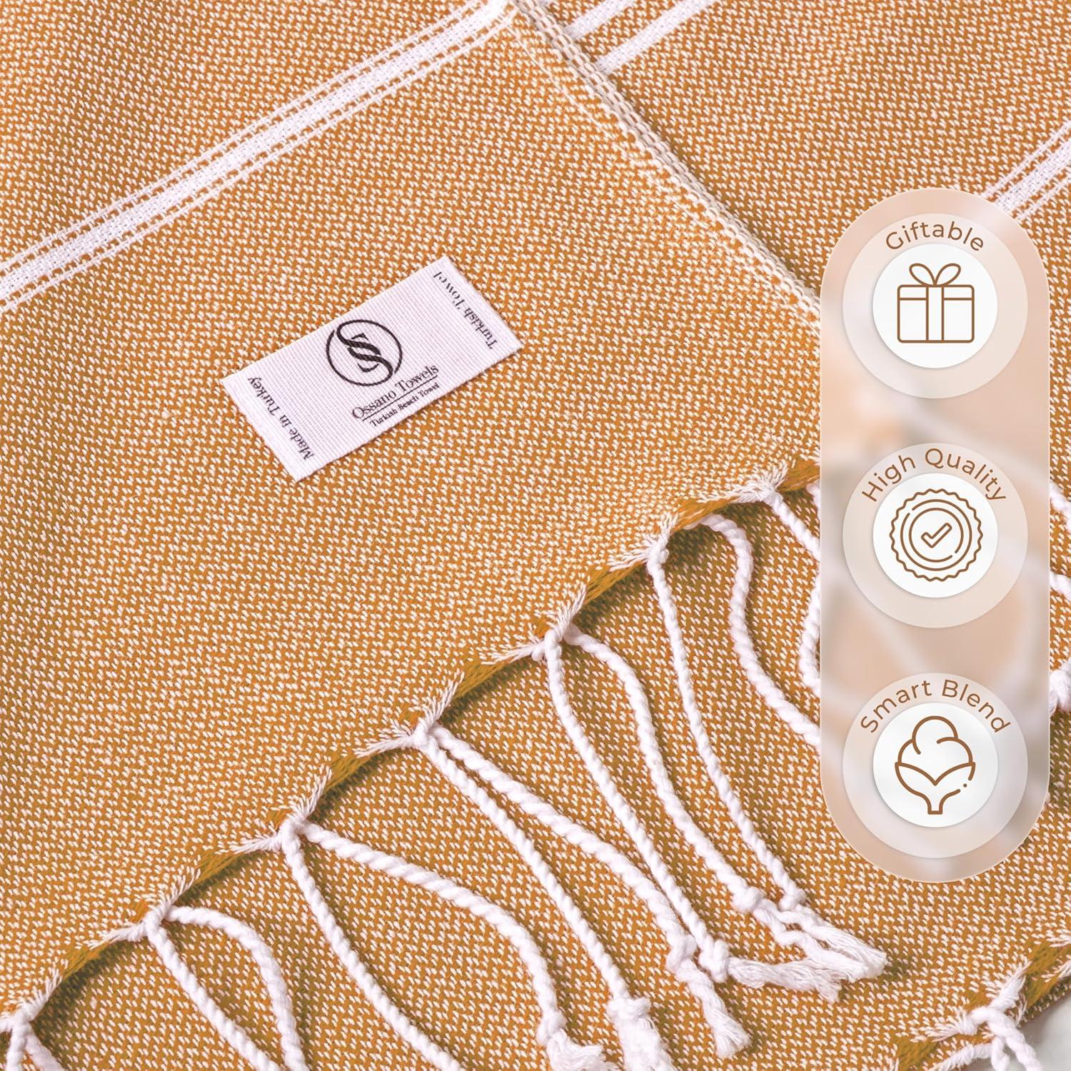 Toalla de Playa Ossano Salmón Extra Grande 99x180 cm Secado Rápido