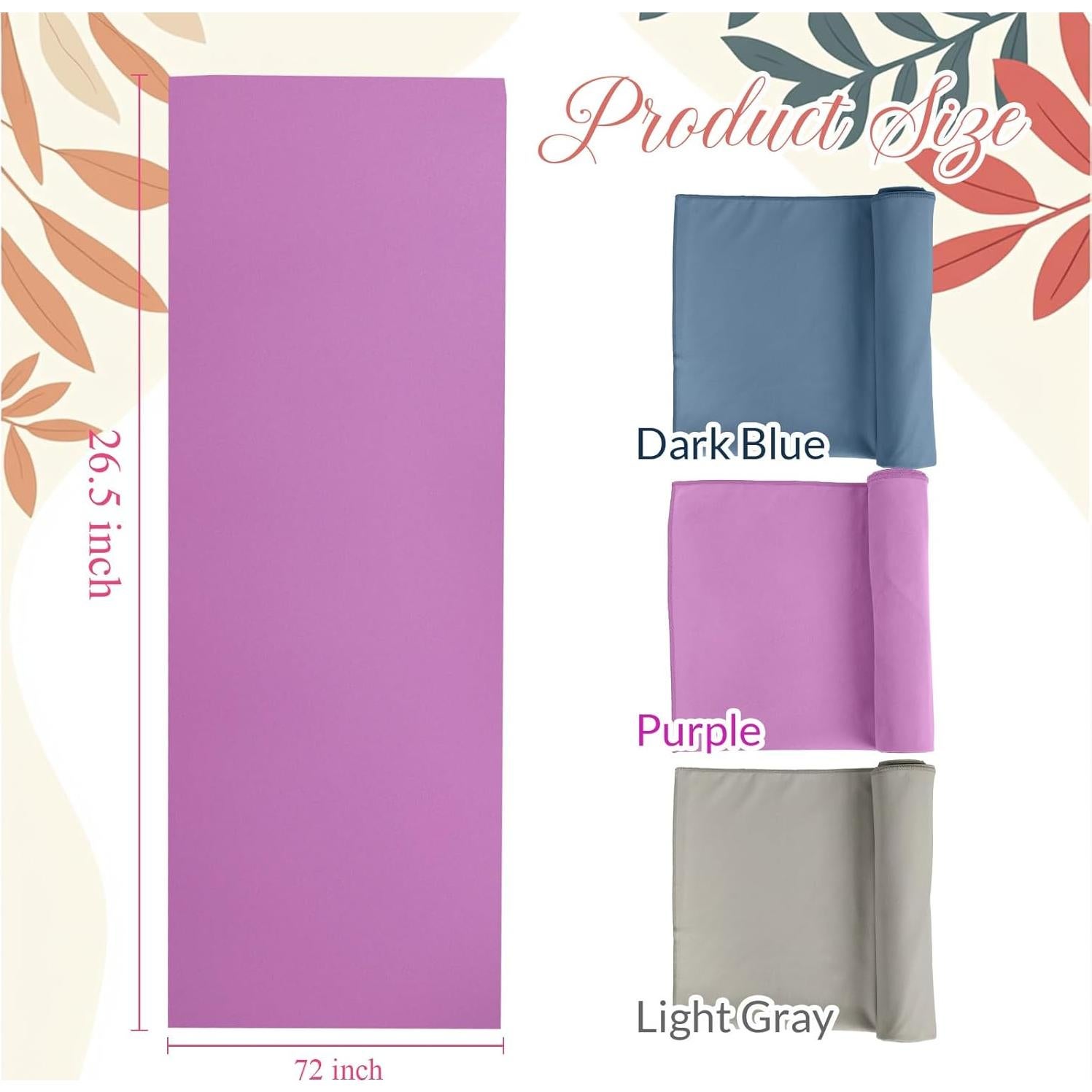 Toallas de Yoga Antideslizantes Breling 3 Pack 185x66cm