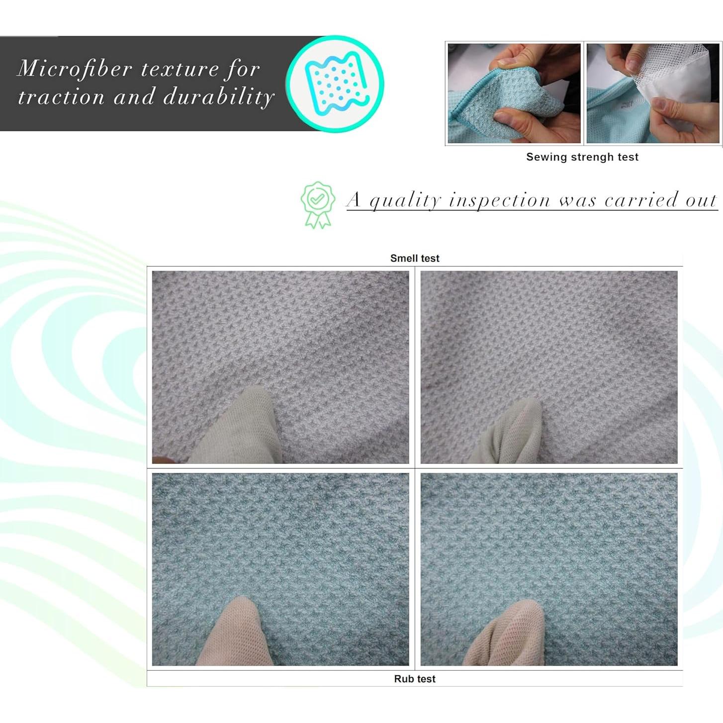 Paquete 2 Toallas de Yoga Antideslizantes WonderVibes 178x61cm