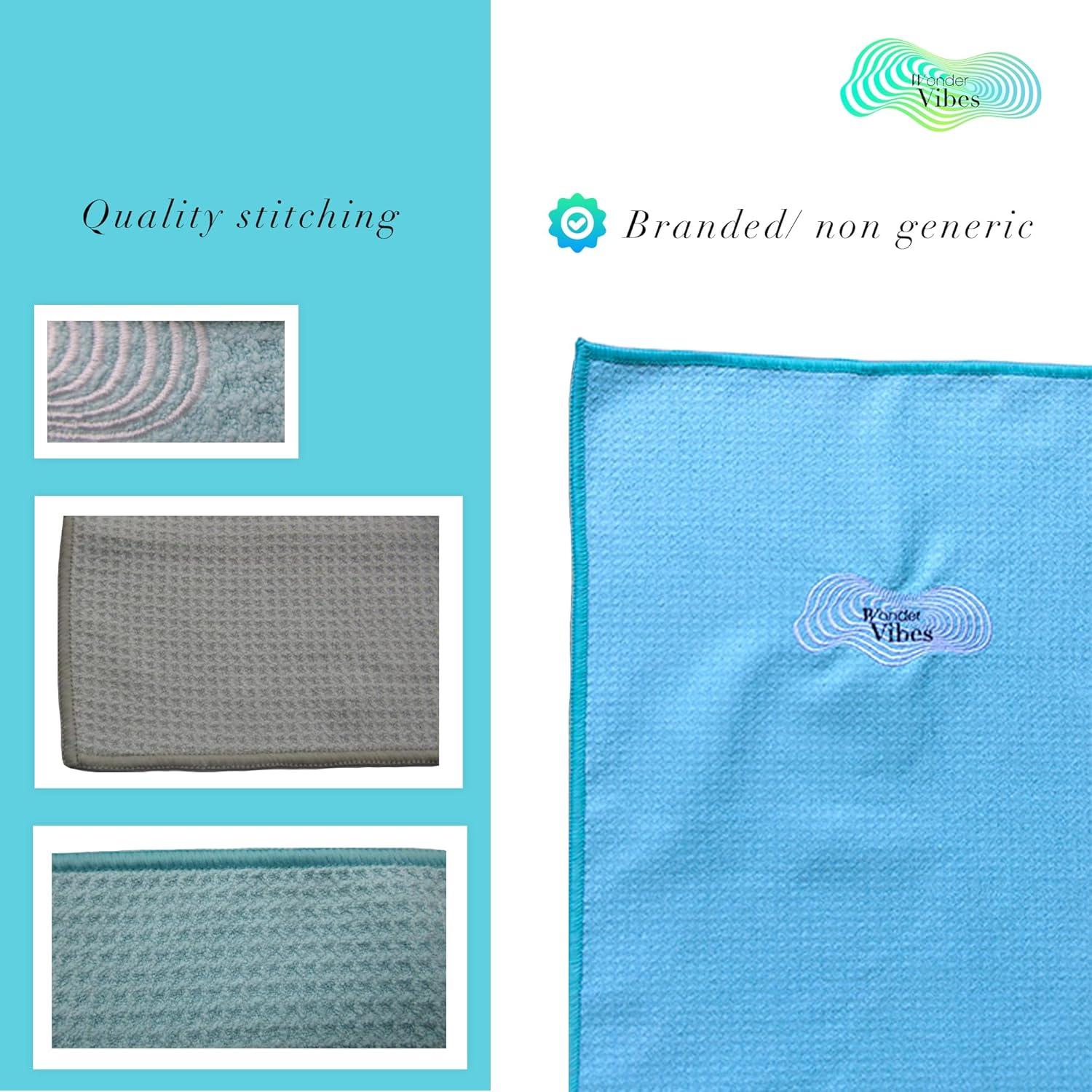 Paquete 2 Toallas de Yoga Antideslizantes WonderVibes 178x61cm