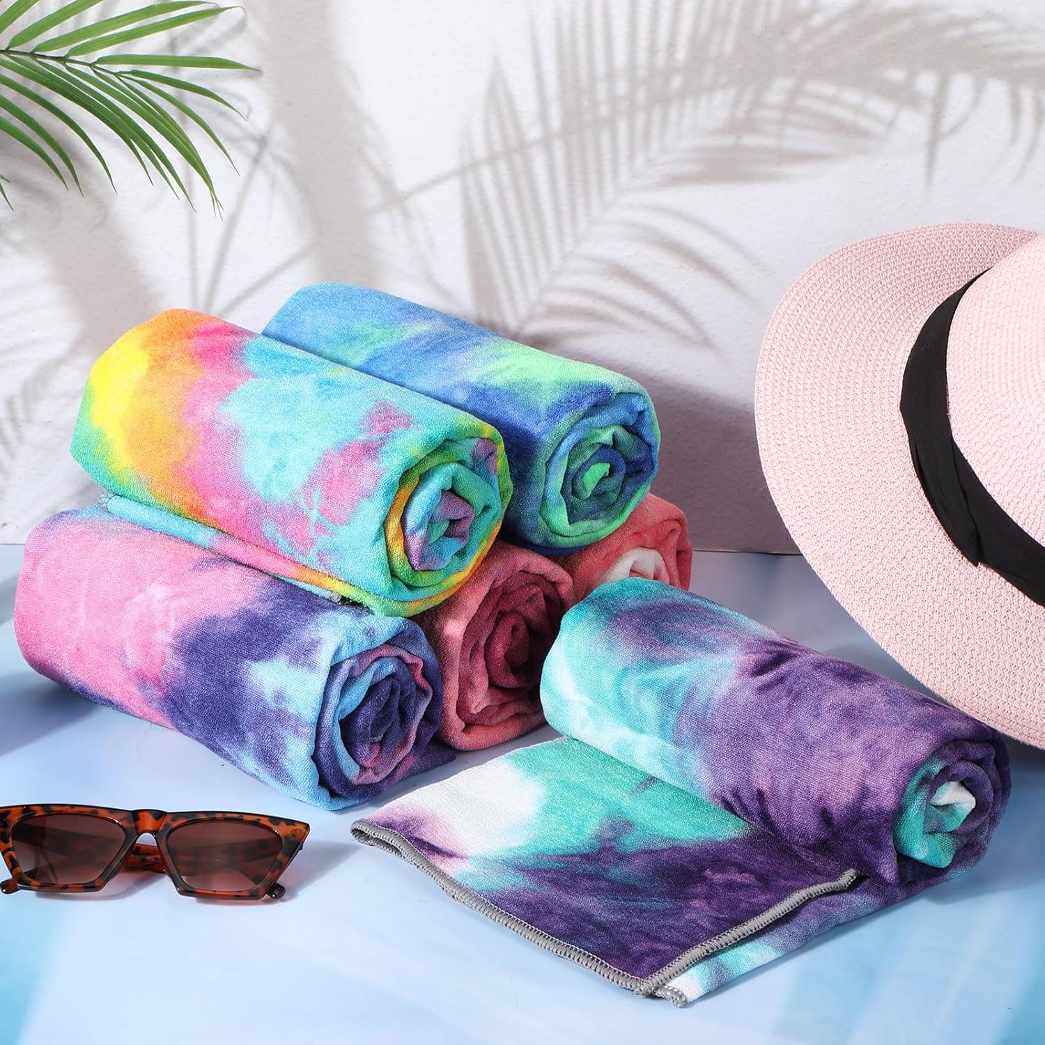 Toallas de Yoga Peryiter 6 Pcs Antideslizantes Microfibra 183x63cm