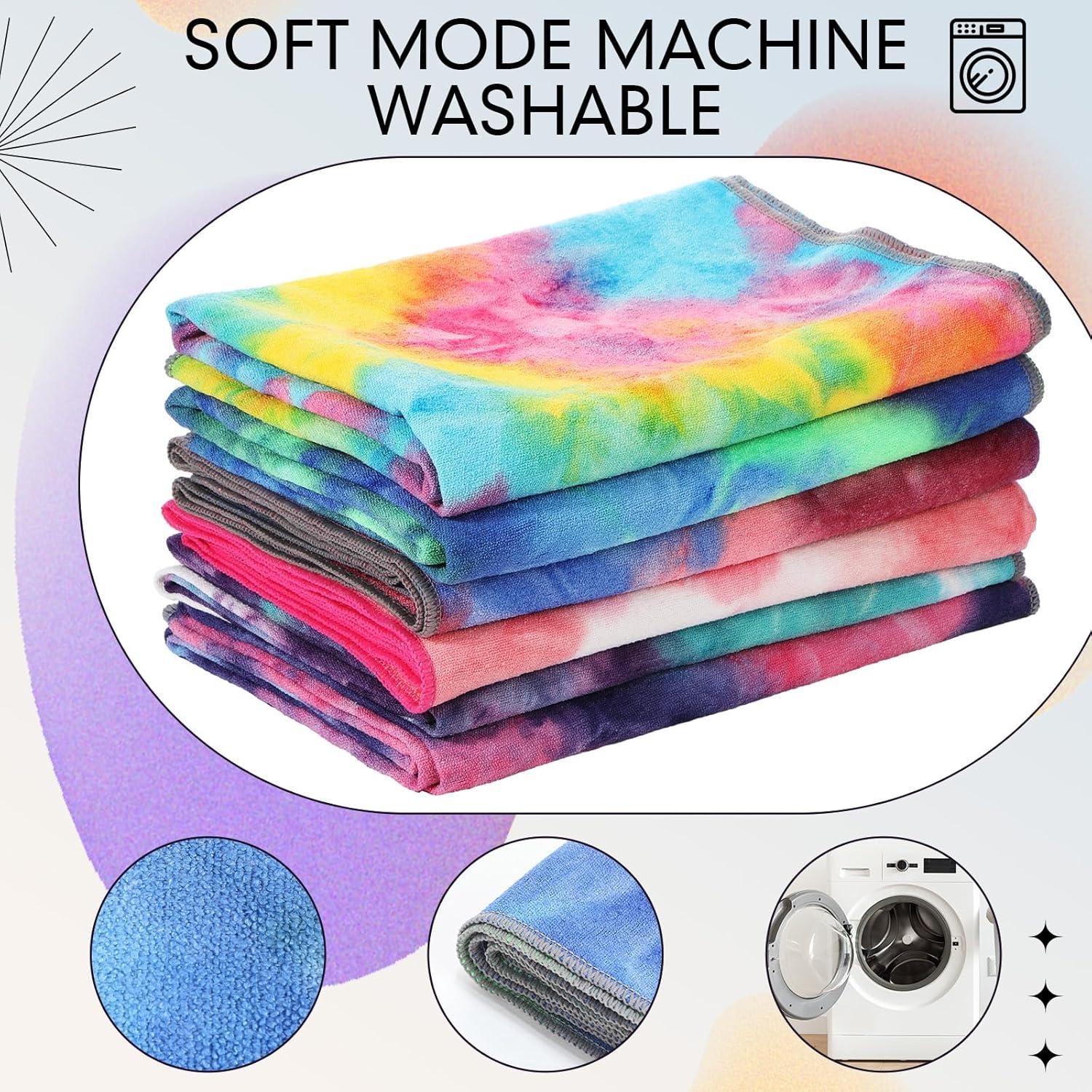 Toallas de Yoga Peryiter 6 Pcs Antideslizantes Microfibra 183x63cm