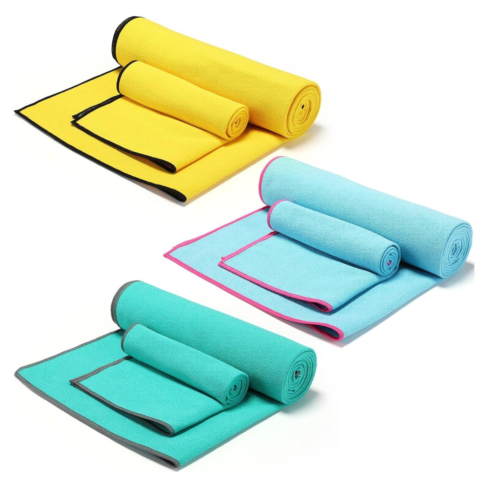 Toallas de Yoga Peryiter 6 Piezas Microfibra Antideslizantes