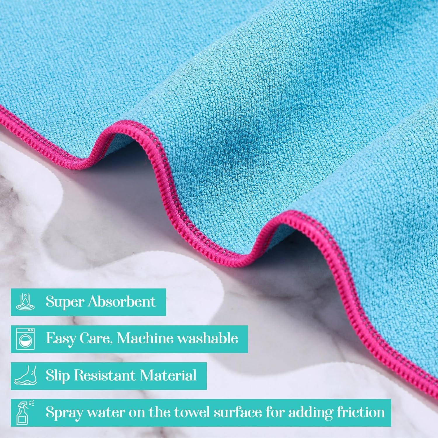 Toallas de Yoga Peryiter 6 Piezas Microfibra Antideslizantes