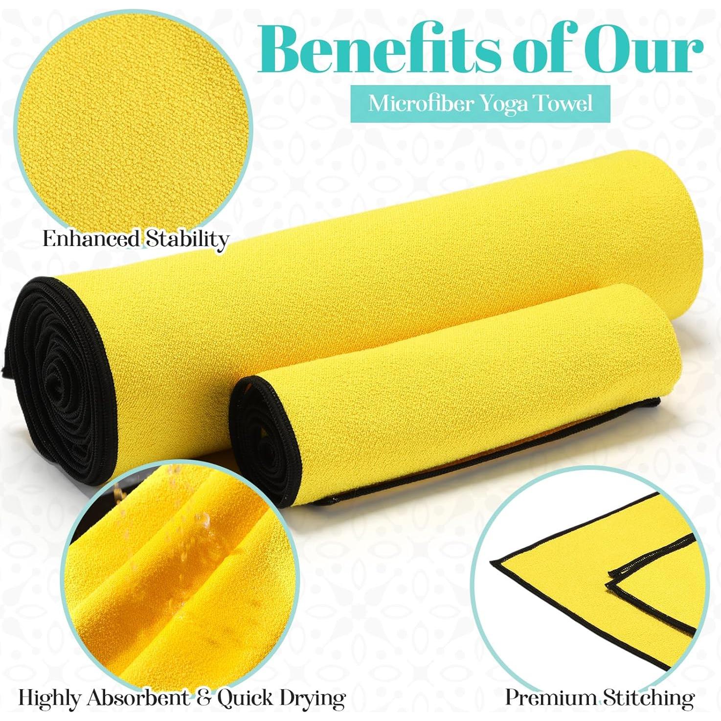 Toallas de Yoga Peryiter 6 Piezas Microfibra Antideslizantes