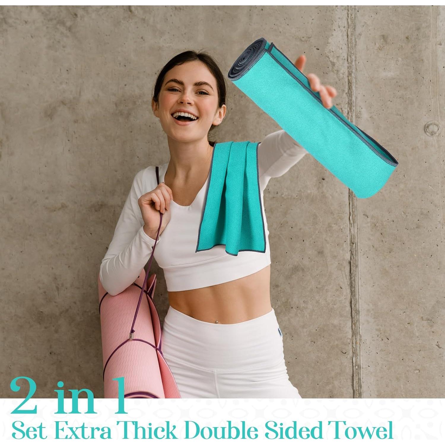 Toallas de Yoga Peryiter 6 Piezas Microfibra Antideslizantes