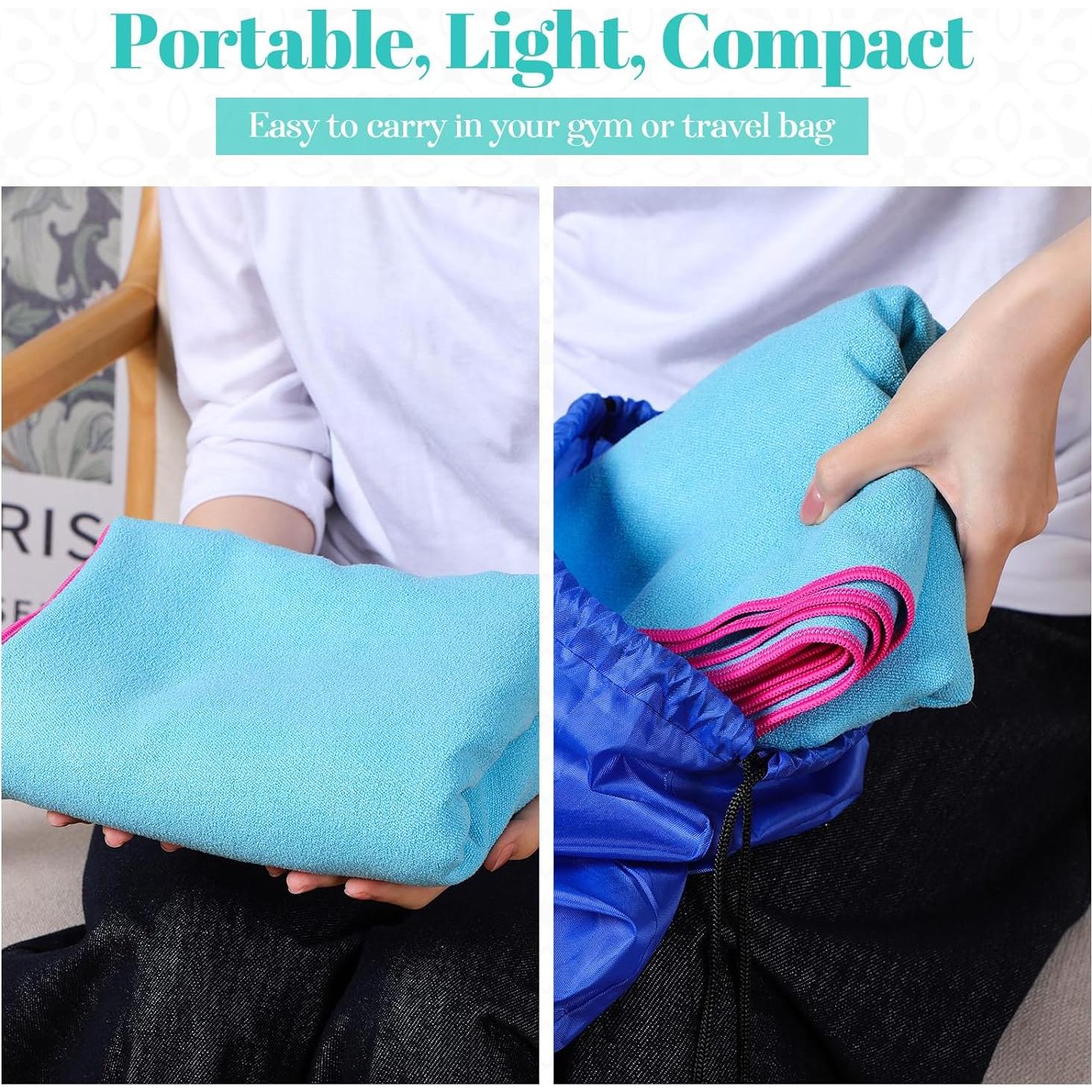 Toallas de Yoga Peryiter 6 Piezas Microfibra Antideslizantes