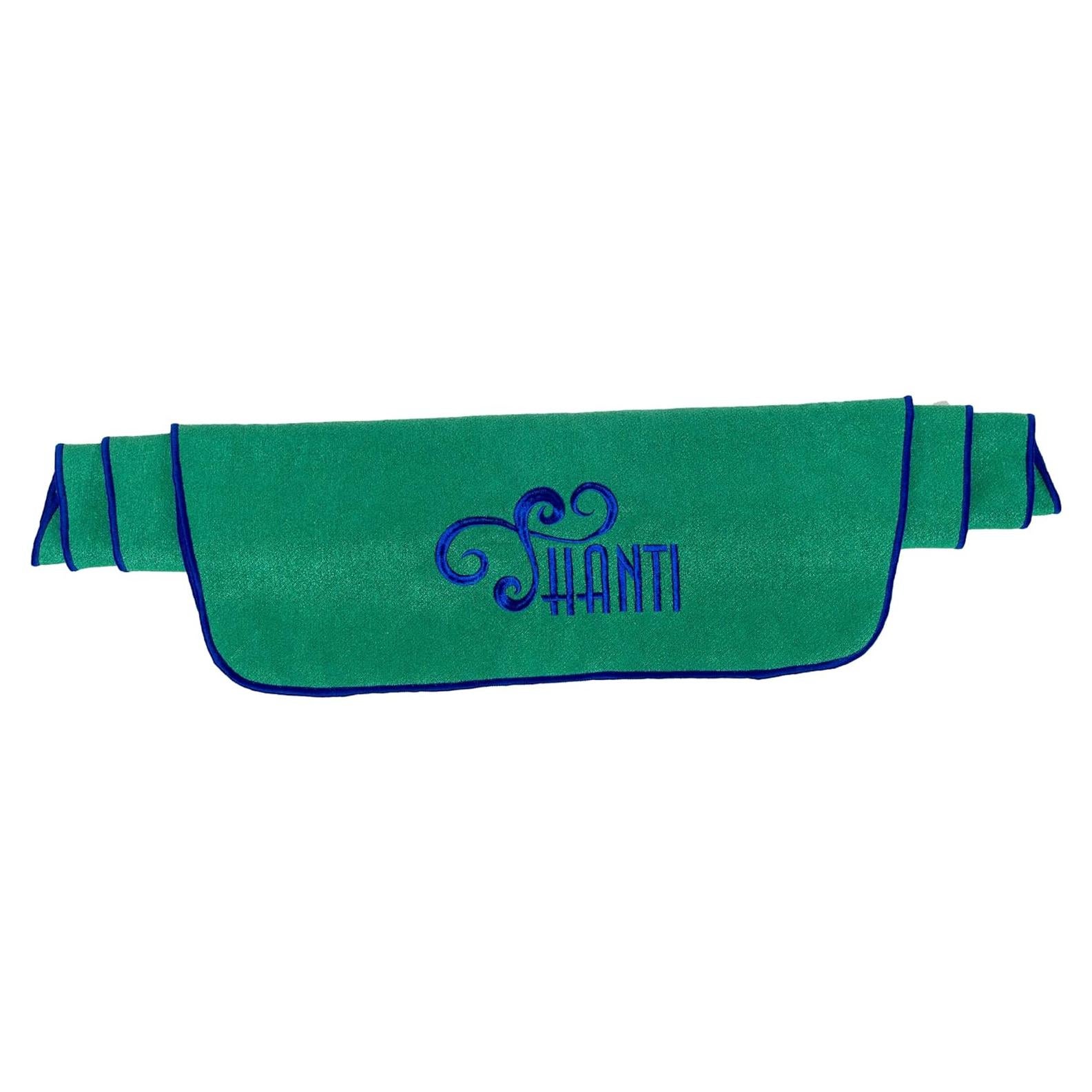 Toalla de Yoga Shanti Verde Antideslizante Secado Rápido 30x30 cm