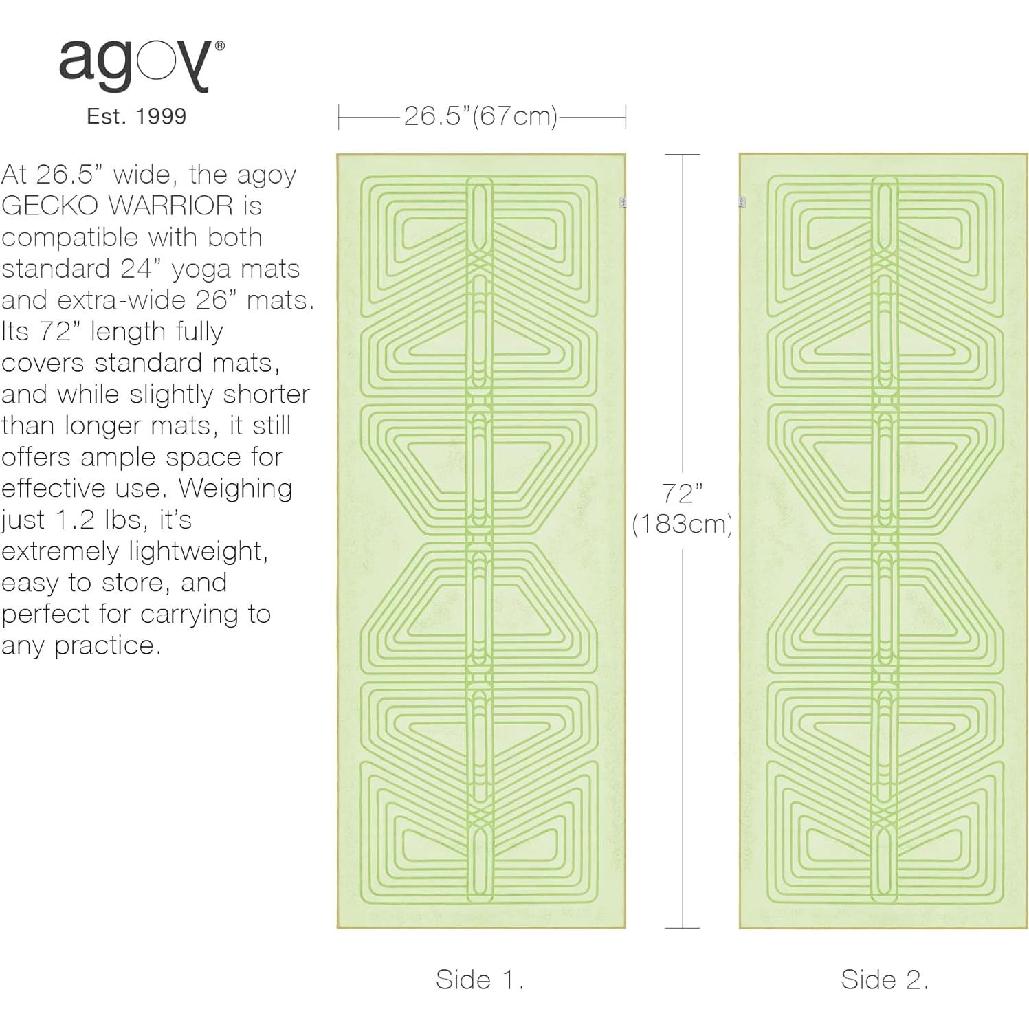 Toalla de Yoga Agoy Gecko Touch - Microfibra Antideslizante 182x67cm
