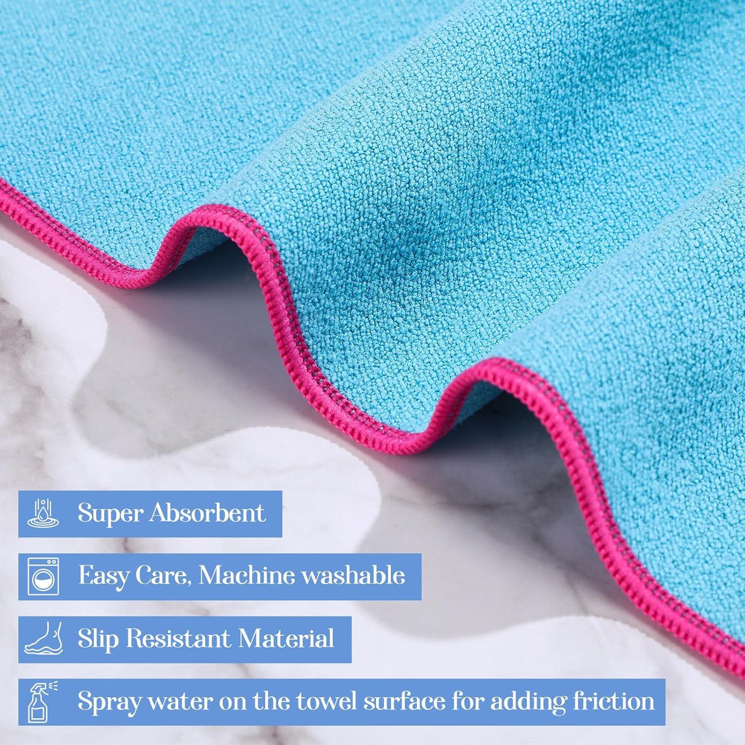 Set de 12 Toallas de Yoga Peryiter Microfibra Antideslizante