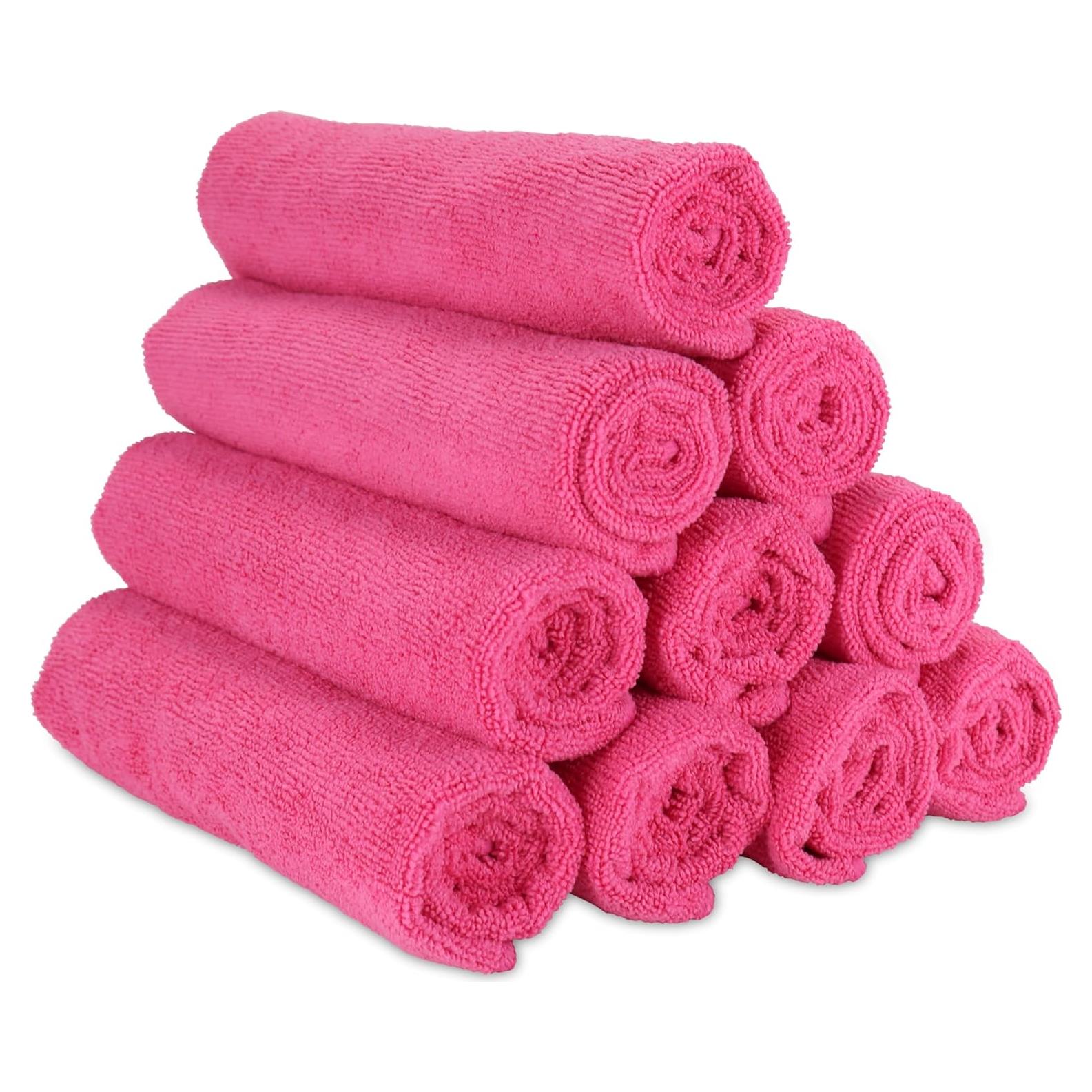 Toalla de Gimnasio Microfibra Arkwright 12 Unidades 300 GSM Rosa