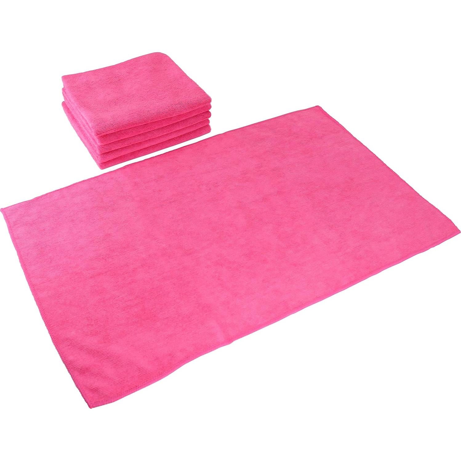 Toalla de Gimnasio Microfibra Arkwright 12 Unidades 300 GSM Rosa