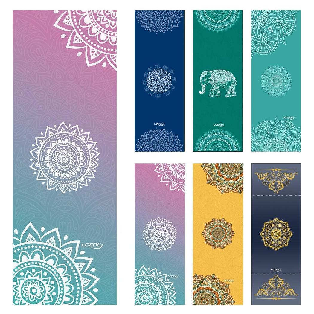 Toalla de Yoga Antideslizante Ucooly Mandala 183x63cm