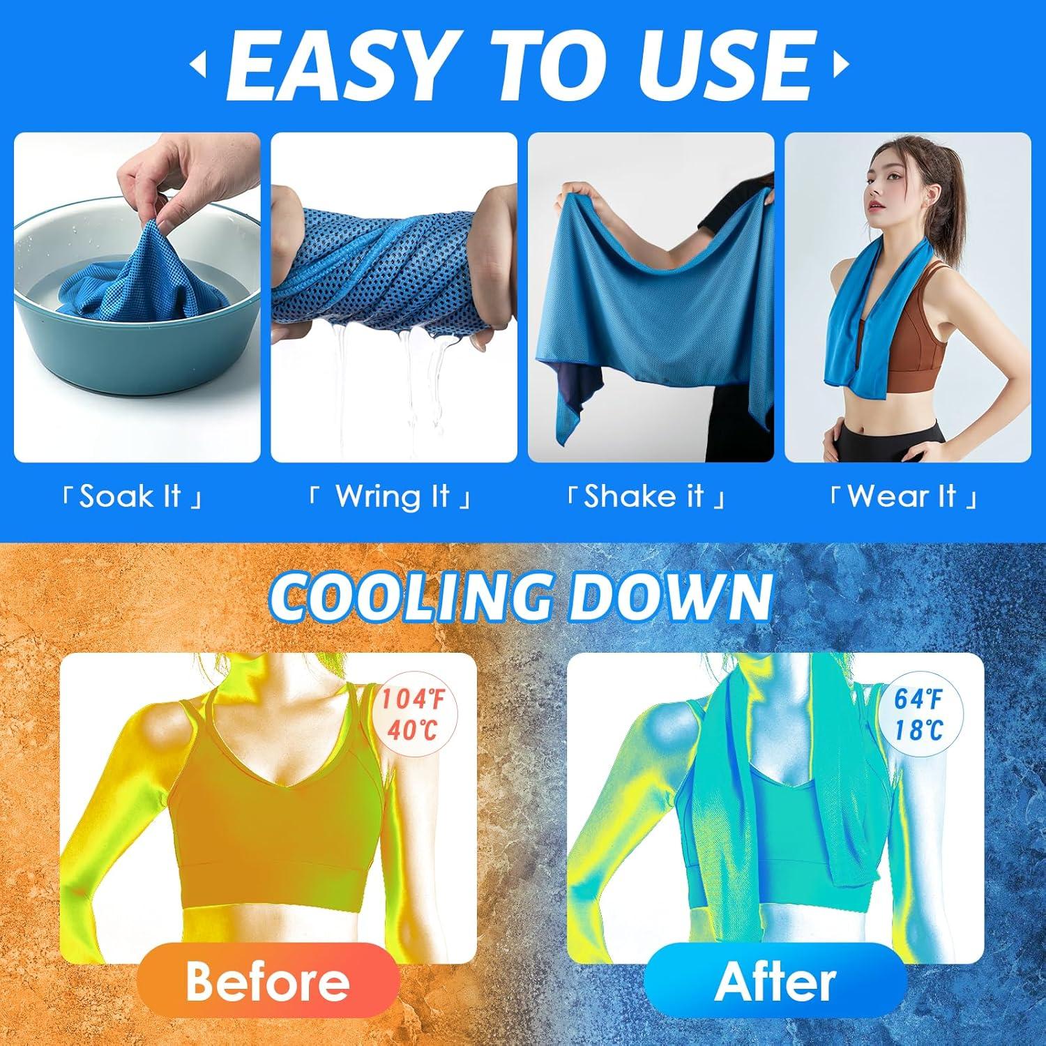 Toallas Enfriadoras CIVPOWER CT001 - 4 Piezas Microfibra 30.48x22.95cm