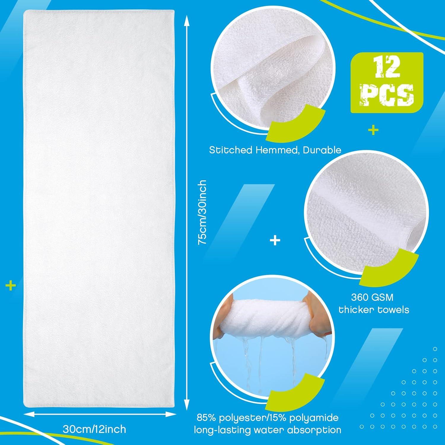 Toallas de Microfibra Handepo 12 Pcs 30x76 cm Secado Rápido