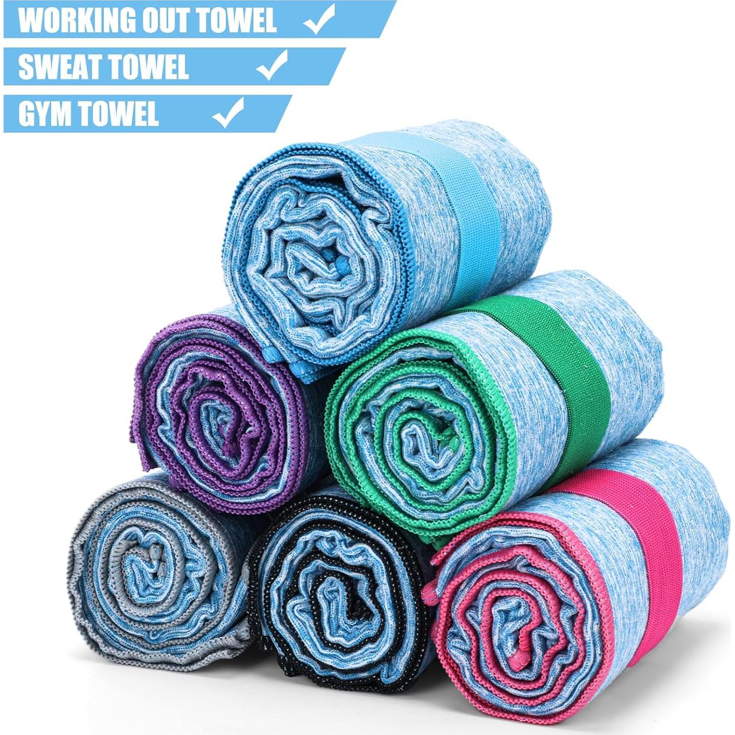 Toallas de Sudor KISS QUEEN Microfibra 6 Unidades Azul