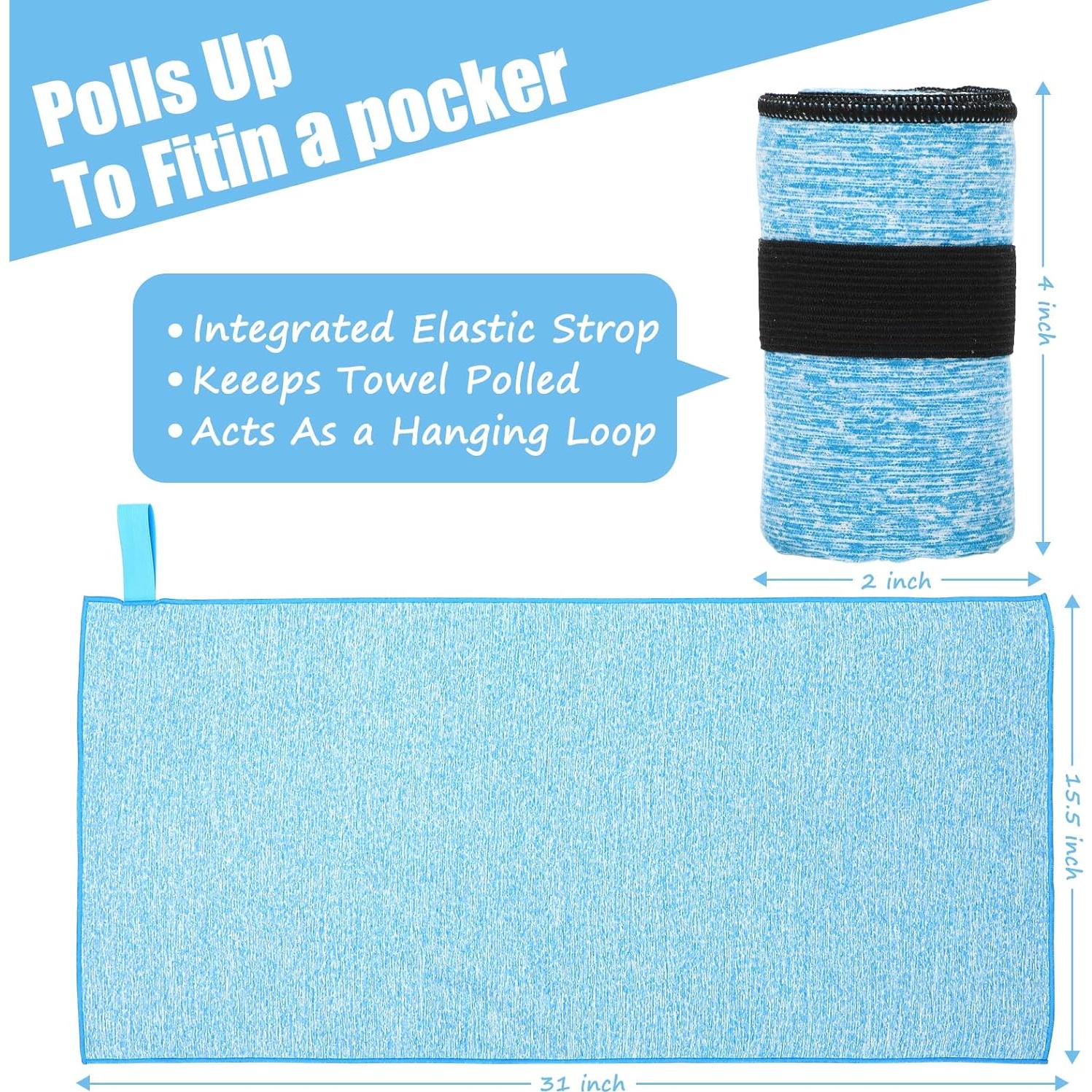 Toallas de Sudor KISS QUEEN Microfibra 6 Unidades Azul