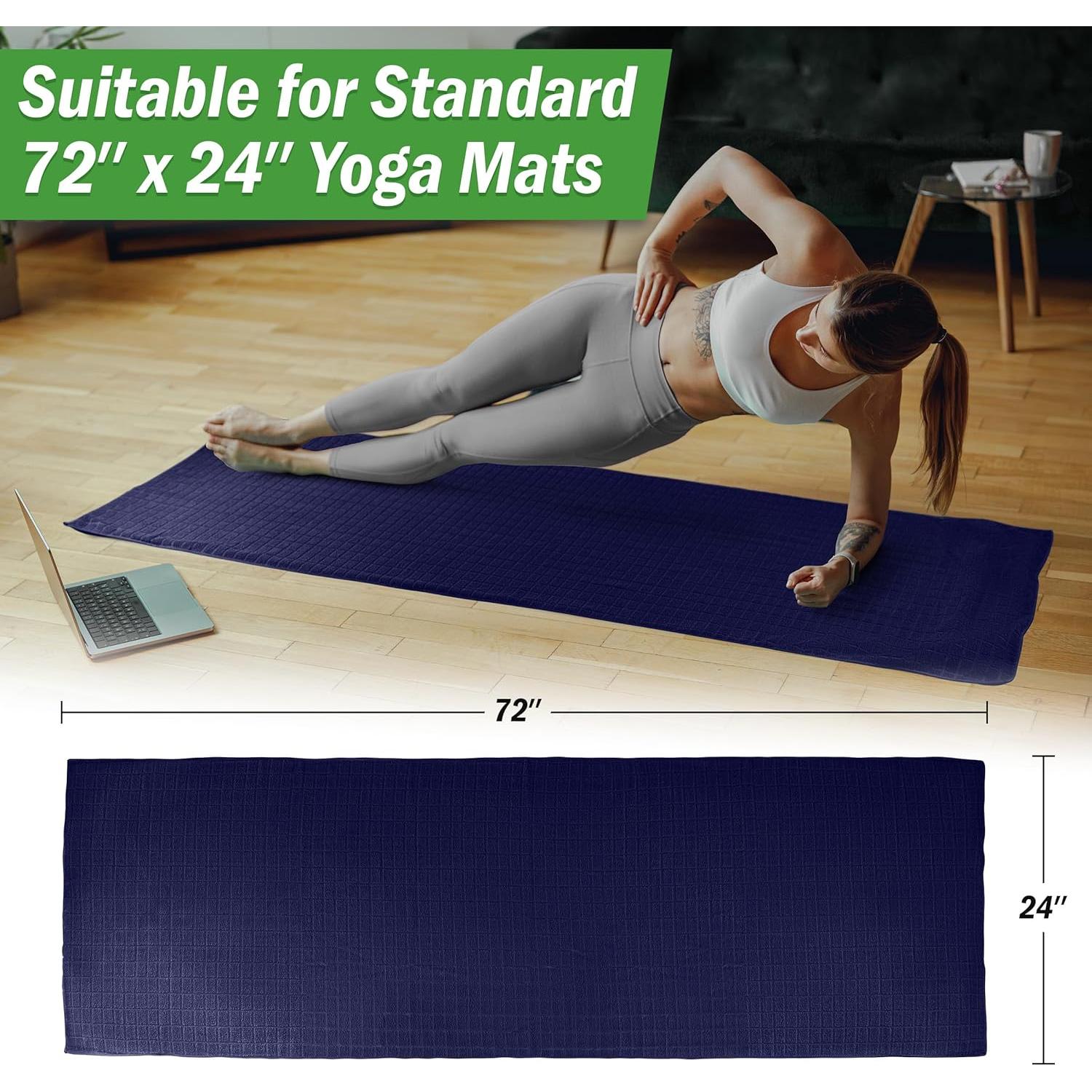 Juego de Toallas de Yoga Wakeman - 2 Piezas Antideslizantes