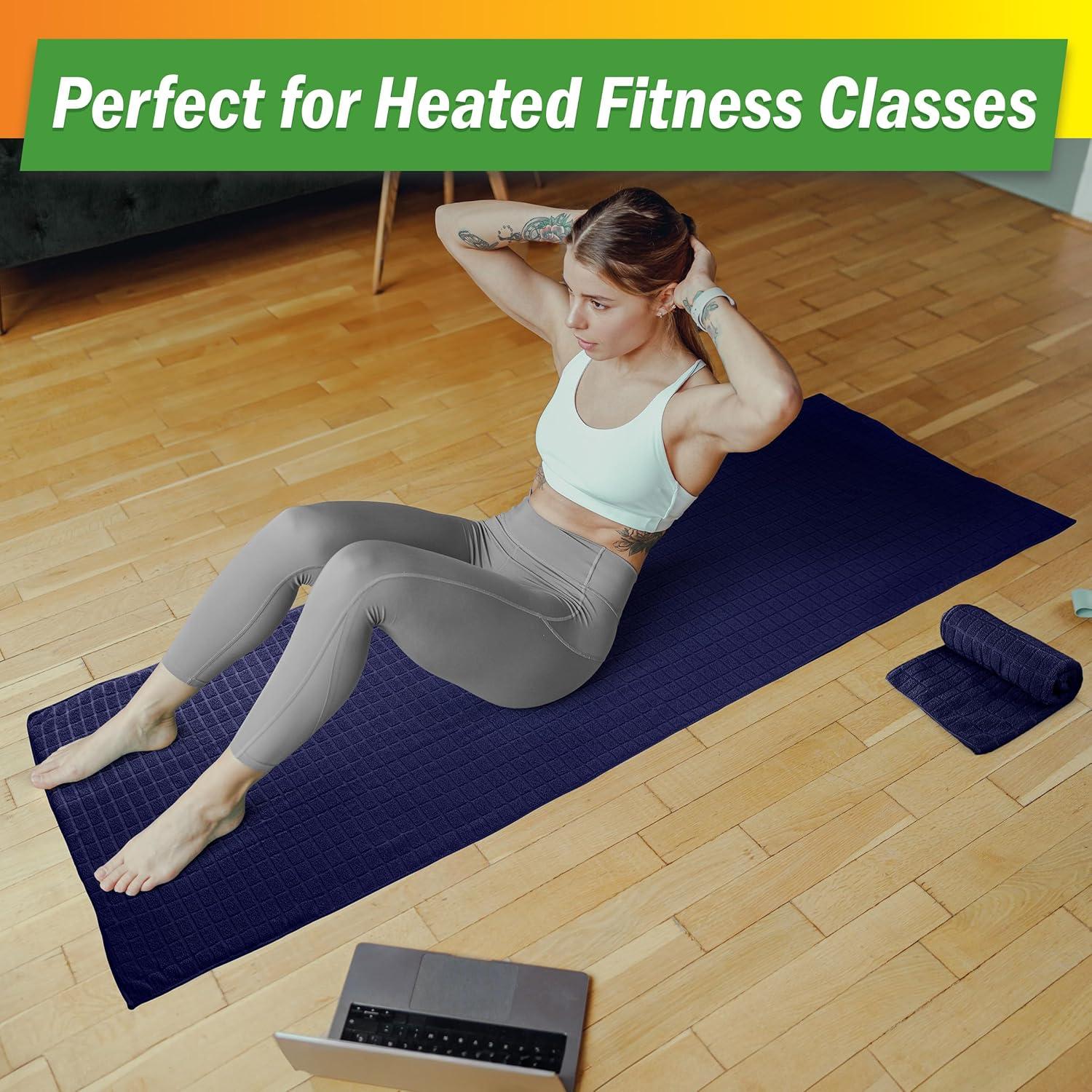 Juego de Toallas de Yoga Wakeman - 2 Piezas Antideslizantes