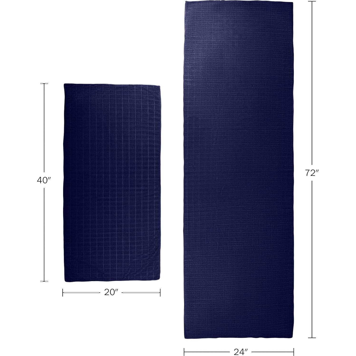 Juego de Toallas de Yoga Wakeman - 2 Piezas Antideslizantes