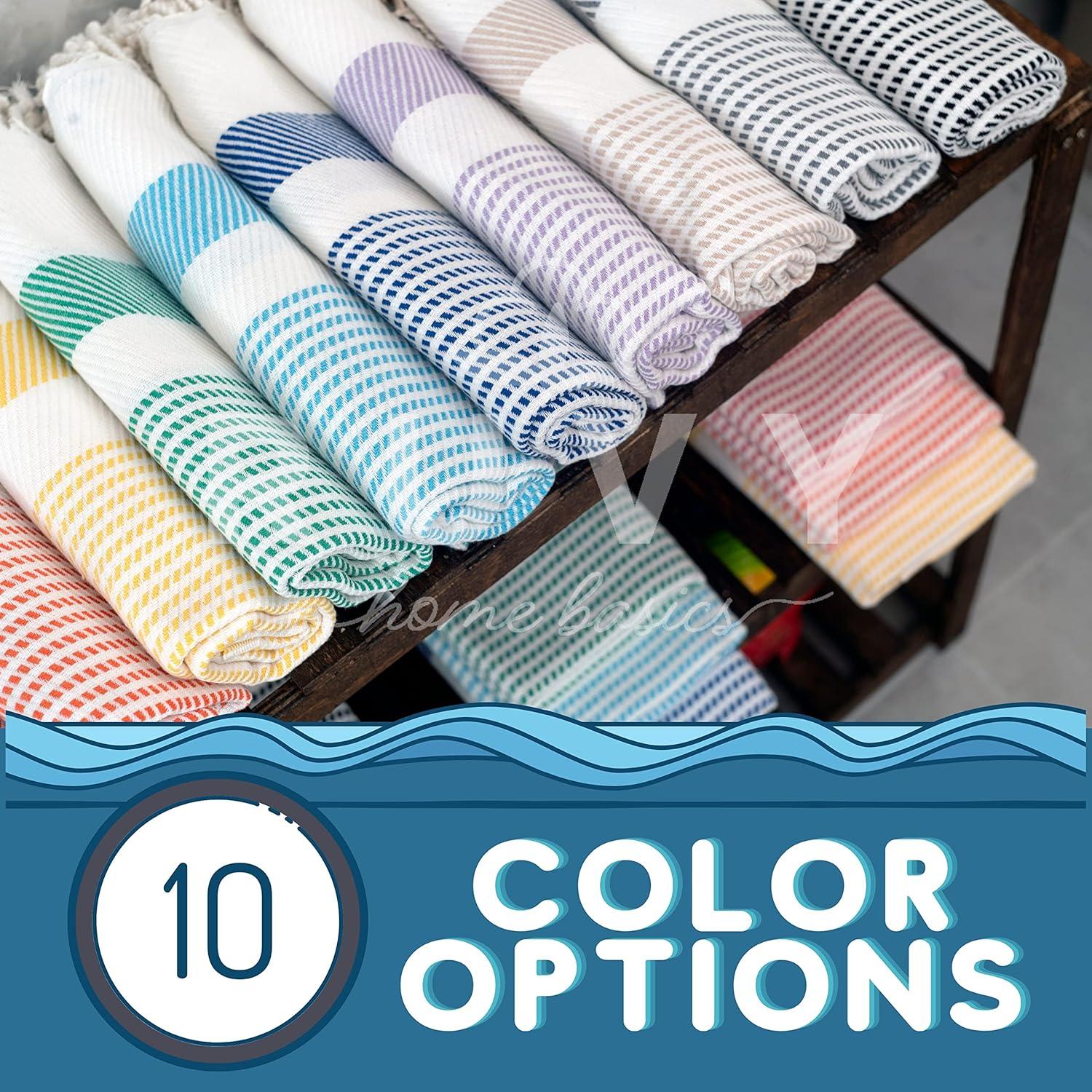 Juego de 2 Toallas de Mano Turcas Ruvy 45.7x101.6cm Algodón Beige