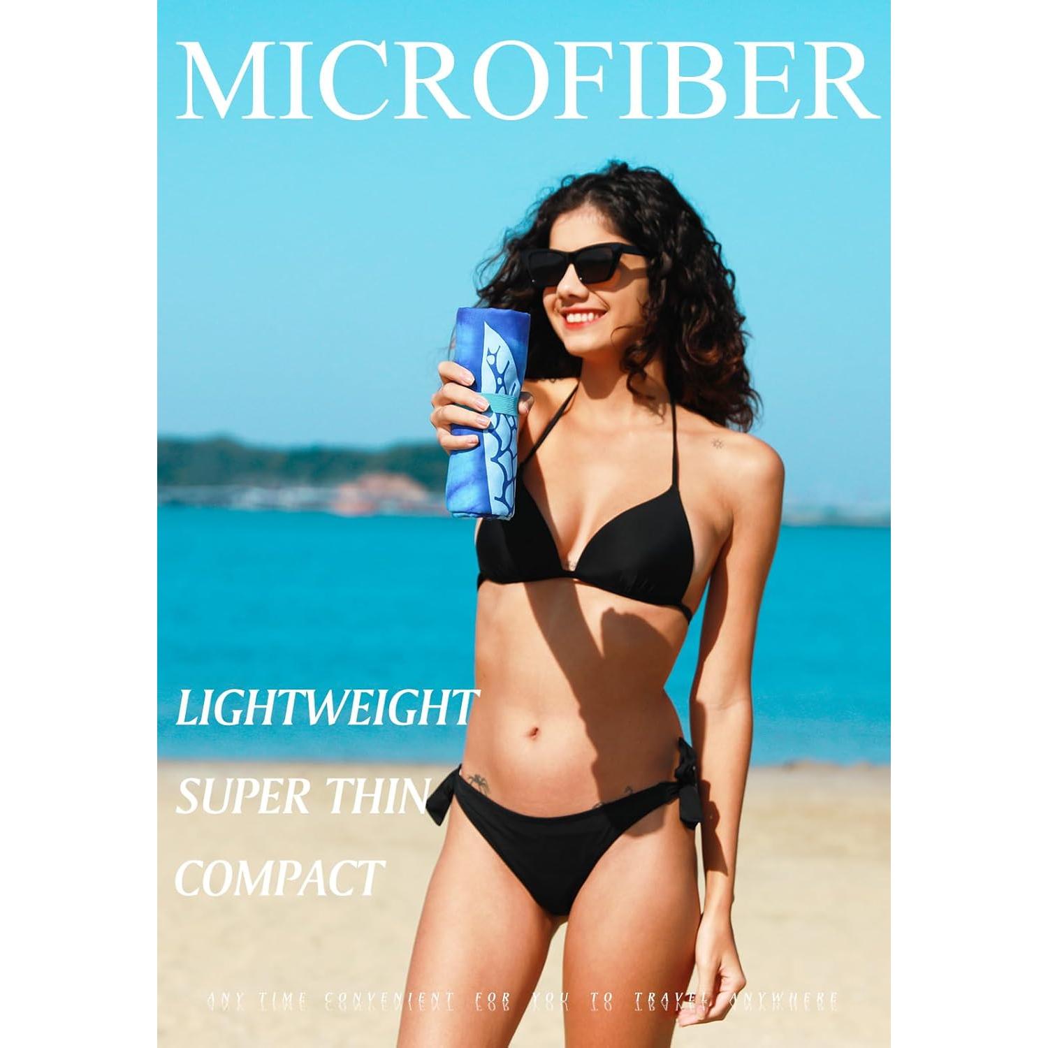 Paquete de 2 Toallas de Playa Microfibra Yongoes 81x180 cm