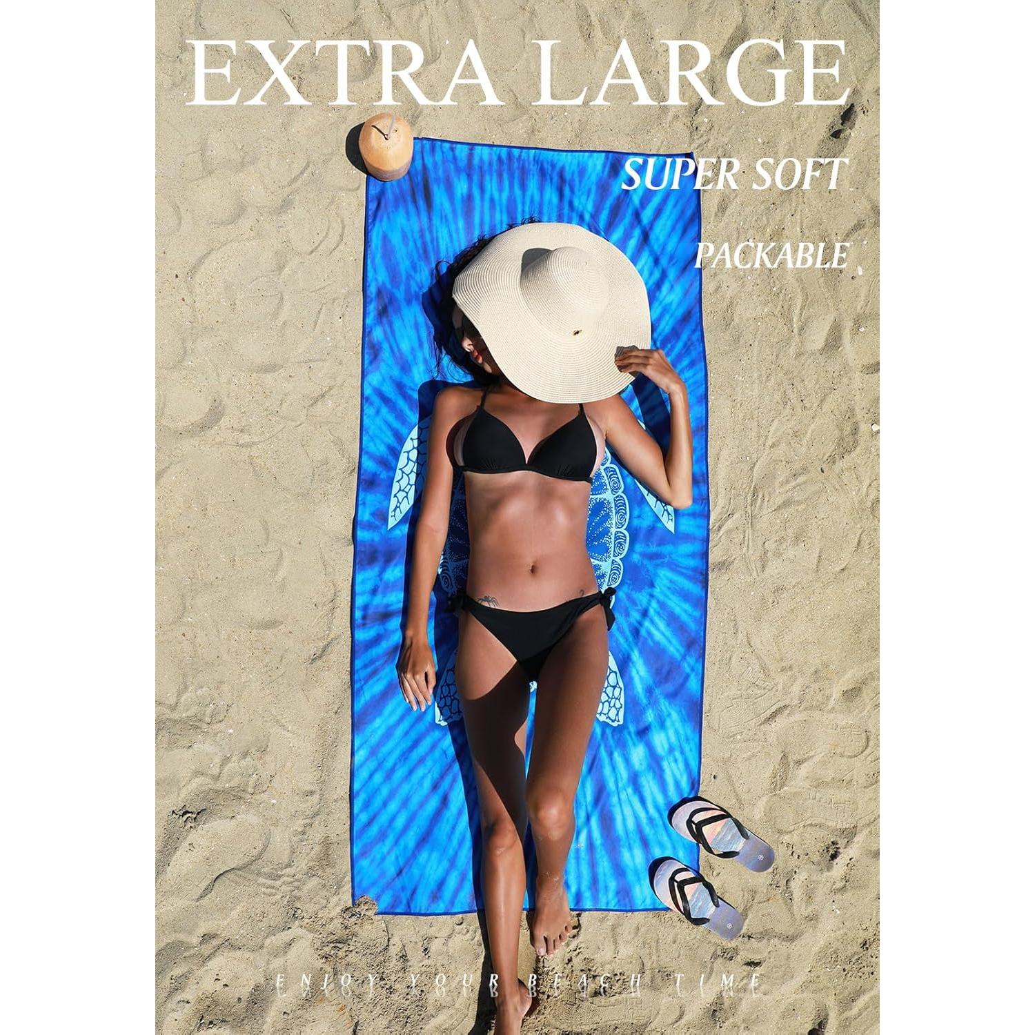 Paquete de 2 Toallas de Playa Microfibra Yongoes 81x180 cm